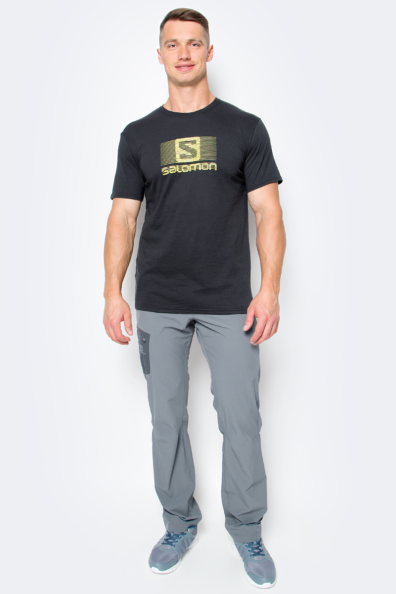 Футболка мужская Salomon Blend Logo SS Tee, цвет: черный. L39373700. Размер S (44/46)L39373700 Футболка мужская Salomon Blend Logo SS Tee, цвет: черный. L39373700. Размер S (44/46)L39373700В жаркую или прохладную погоду легкая и удобная футболка Salomon Blend Logo SS Tee с коротким рукавом, изготовленная из дышащих тканей — полиэстера и хлопка, сохранит комфорт весь день напролет. Уникальное покрытие с логотипом демонстрирует вашу приверженность бренду.