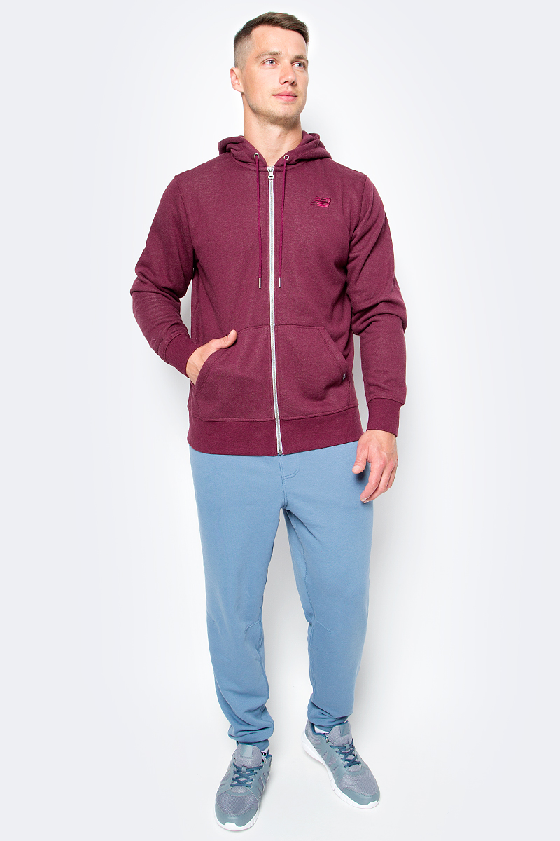 Худи мужское New Balance Classic Full Zip Hoody, цвет: бордовый. MJ63550/ADR. Размер L (48/50)MJ63550/ADR Худи мужское New Balance Classic Full Zip Hoody, цвет: бордовый. MJ63550/ADR. Размер L (48/50)MJ63550/ADRХуди мужское Classic Full Zip Hoody от New Balance выполнен из мягкого трикотажа, махровая внутренняя отделка. Имеет капюшон с кулиской, застежка на молнию, длинные рукава, боковые карманы без застежки.