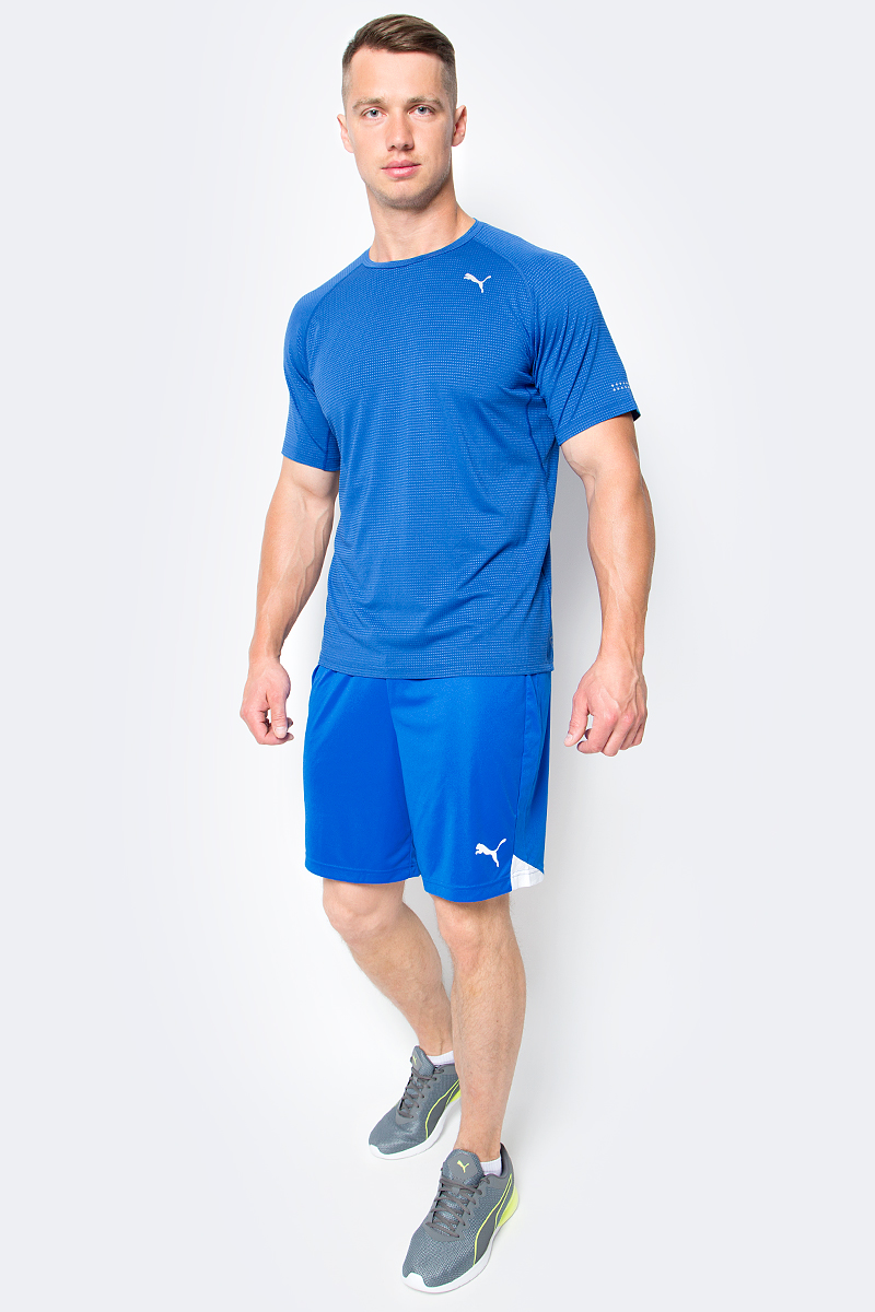 Шорты мужские Puma FtblTRG Shorts, цвет: голубой. 655208_02. Размер M (46/48)655208_02 Шорты мужские Puma FtblTRG Shorts, цвет: голубой. 655208_02. Размер M (46/48)655208_02Шорты мужские Ftbltrg Shorts выполнены из 100% полиэстера с использованием высокофункциональной технологии dryCELL, которая отводит влагу, поддерживает тело сухим и гарантирует комфорт. Шорты декорированы логотипом PUMA, нанесенным методом термопечати на левую штанину. Имеются вставки из сетчатого материала. Пояс из эластичного материала снабжен затягивающимся шнуром. Изделие имеет стандартную посадку и классический покрой. Удобные спортивные шорты отлично подойдут для командных игр или для тренировки в зале.