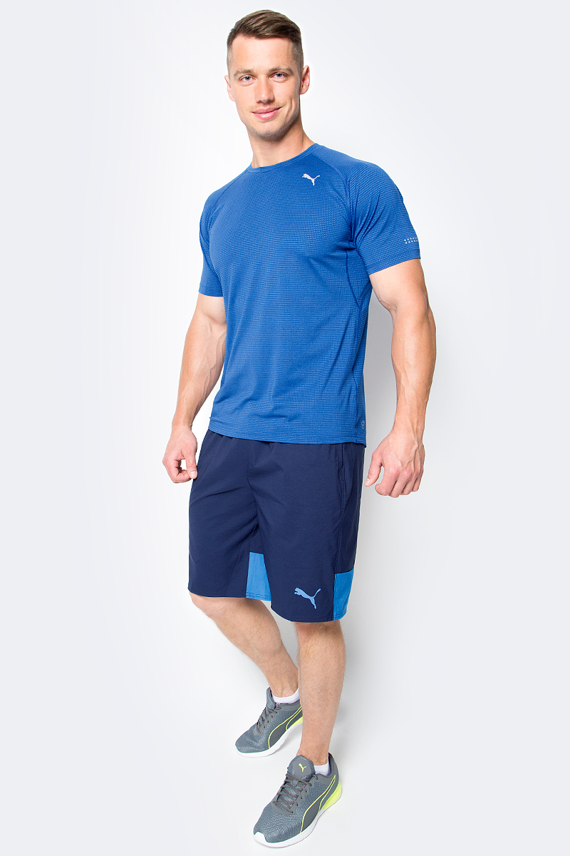 Шорты мужские Puma Style Summer Stretch Shorts, цвет: синий. 59066506. Размер XL (50/52)59066506 Шорты мужские Puma Style Summer Stretch Shorts, цвет: синий. 59066506. Размер XL (50/52)59066506Мужские шорты Style Summer Stretch Shorts созданы для тех, кто ценит комфорт и свободу движений. Эластичная ткань прекрасно тянется и не стесняет движений. В таких шортах удобно тренироваться, гулять или просто заниматься повседневными делами. Эластичный пояс с затягивающимся шнурком гарантирует комфортную посадку. Боковые швы с нахлестом вперед способствуют свободе движений. Модель имеет боковые карманы. Также имеется внутренний карман для мелочи и прорезной карман с обтачками сзади. Шорты декорированы логотипом PUMA на левой штанине. Имеют стандартную посадку.