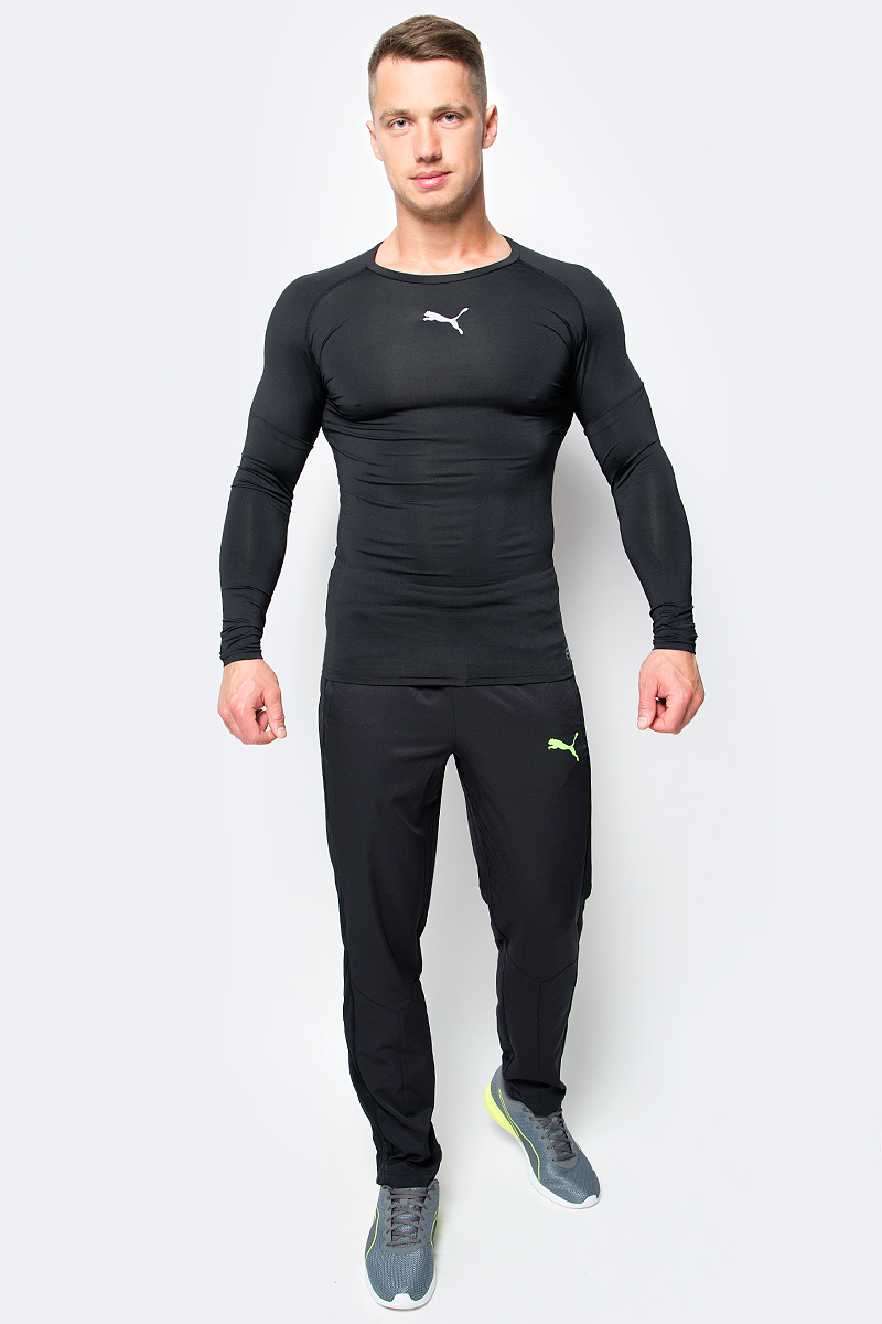 Лонгслив мужской Puma Tb_L S Tee, цвет: черный. 65461203. Размер XS (44/46)65461203 Лонгслив мужской Puma Tb_L S Tee, цвет: черный. 65461203. Размер XS (44/46)65461203Мужской лонгслив Tb_L S Tee выполнен из полиэстера и эластана с использованием высокофункциональной технологии dryCELL, которая отводит влагу, поддерживает тело сухим и гарантирует комфорт во время активных тренировок и занятий спортом. Плоские швы не натирают кожу и обеспечивают непревзойденный комфорт. Модель имеет круглый вырез горловины и рукава реглан. Спереди лонгслив украшен логотипом PUMA.