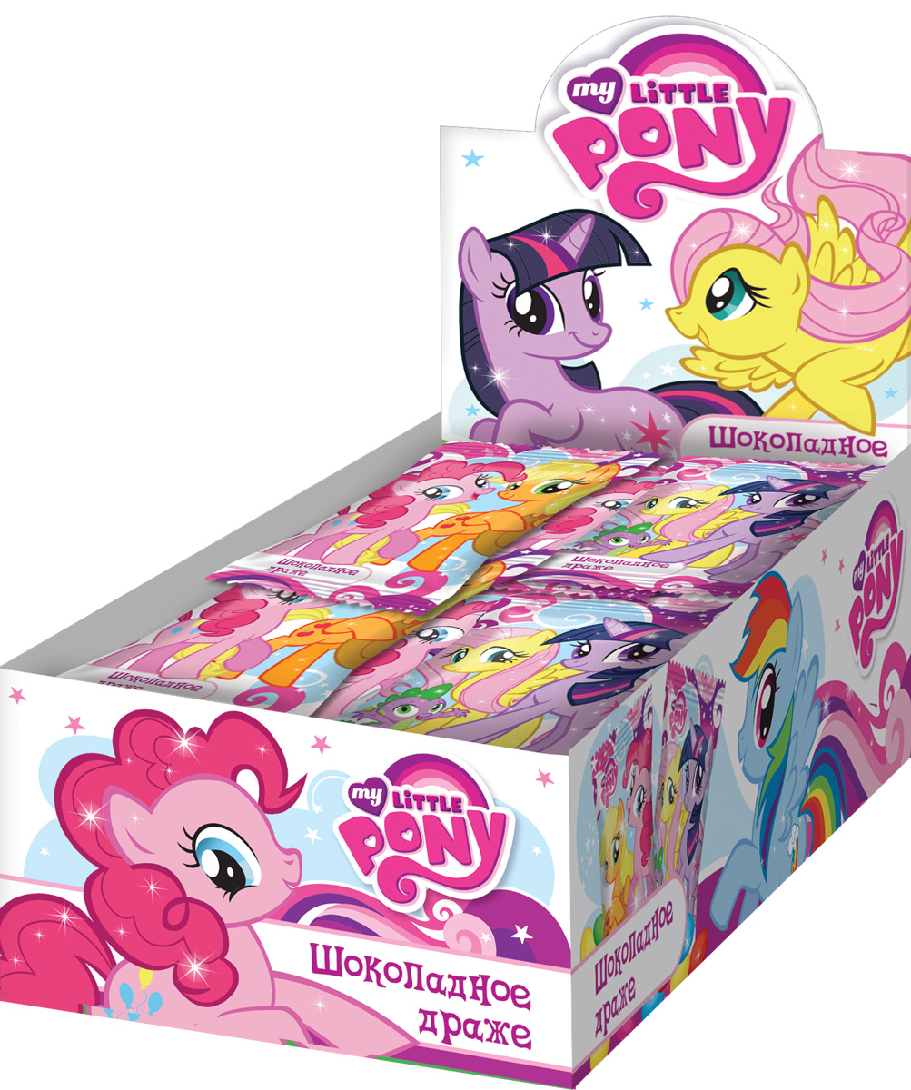 My Little Pony шоколадное драже, 24 шт по 20 гУТ16472 My Little Pony шоколадное драже, 24 шт по 20 гУТ16472Разноцветное шоколадное драже.