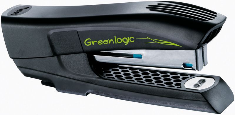 Maped Степлер Greenlogic №10353211 Maped Степлер Greenlogic №10353211Степлер настольный экологичный Maped с встроенным антистеплером имеет пластиковый корпус и металлический сшивной механизм. Скобы: №10. Пробивная мощность: 15 листов.