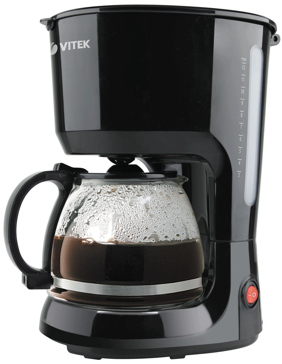 Vitek VT-1528(BK) кофеваркаVT-1528(BK) Vitek VT-1528(BK) кофеваркаVT-1528(BK)Кофеварка Vitek VT-1528(BK) привнесет изюминку в интерьер любой кухни, а высокая производительность прибора и быстрое приготовление напитка доставит удовольствие. Высокое качество и надежность данной модели дополняется интуитивно понятным управлением, простым уходом и оптимальной стоимостью. Компактность кофеварки позволяет легко установить ее даже в ограниченном пространстве и дальше наслаждаться комфортной работой.Плита автоподогрева