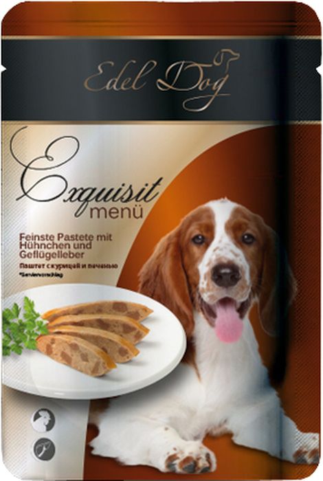 Консервы Edel Dog для собак, паштет с курицей и печенью, 125 г1002699-3 Консервы Edel Dog для собак, паштет с курицей и печенью, 125 г1002699-3Консервы Edel Dog - полнорационный консервированный корм для собак всех пород. На основе мяса курицы и печени с добавлением витаминов и минералов. Состав: мясо и мясопродукты (5,0% курицы), (5,0% куриной печени), минеральные вещества, инулин (0,1%). Минералы: медь (сульфат меди ll, пентагидрит) 1 мг, марганец (сульфат марганца ll, моногидрат) 1 мг, цинк (сульфат цинка, моногидрат) 18 мг. Товар сертифицирован.