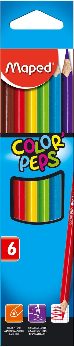 Maped Набор цветных карандашей Colorpeps 6 цветов