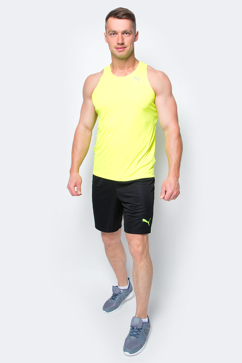 Майка мужская Puma Core-Run Singlet, цвет: желтый. 51500705. Размер M (46/48)51500705 Майка мужская Puma Core-Run Singlet, цвет: желтый. 51500705. Размер M (46/48)51500705Спортивная майка без рукавов Core-Run Singlet изготовлена из полиэстера с использованием высокофункциональной технологии dryCELL, которая отводит влагу, поддерживает тело сухим и гарантирует комфорт во время активных тренировок и занятий спортом. Легкий супердышащий материал изделия прекрасно держит форму и обеспечивает полный комфорт. Логотип и другие декоративные элементы, в том числе тесьма с внутренней стороны ворота выполнены из светоотражающего материала для безопасности в темное время суток. Плоские швы не натирают кожу и обеспечивают непревзойденный комфорт.