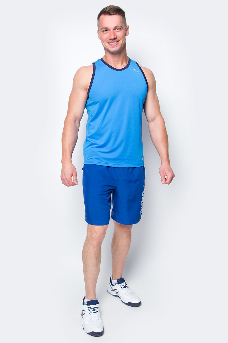 Майка мужская Puma Pwrcool Speed Singlet, цвет: голубой. 51500602. Размер XXL (52/54)51500602 Майка мужская Puma Pwrcool Speed Singlet, цвет: голубой. 51500602. Размер XXL (52/54)51500602Спортивная мужская майка Puma Pwrcool Speed Singlet выполнена с применением инновационных технологий. Свободный покрой с рукавами реглан дарит полную свободу движений. Охлаждающий принт PWRCOOL на внутренней стороне. Плоские швы не натирают кожу. Майка оформлена светоотражающим логотипом.