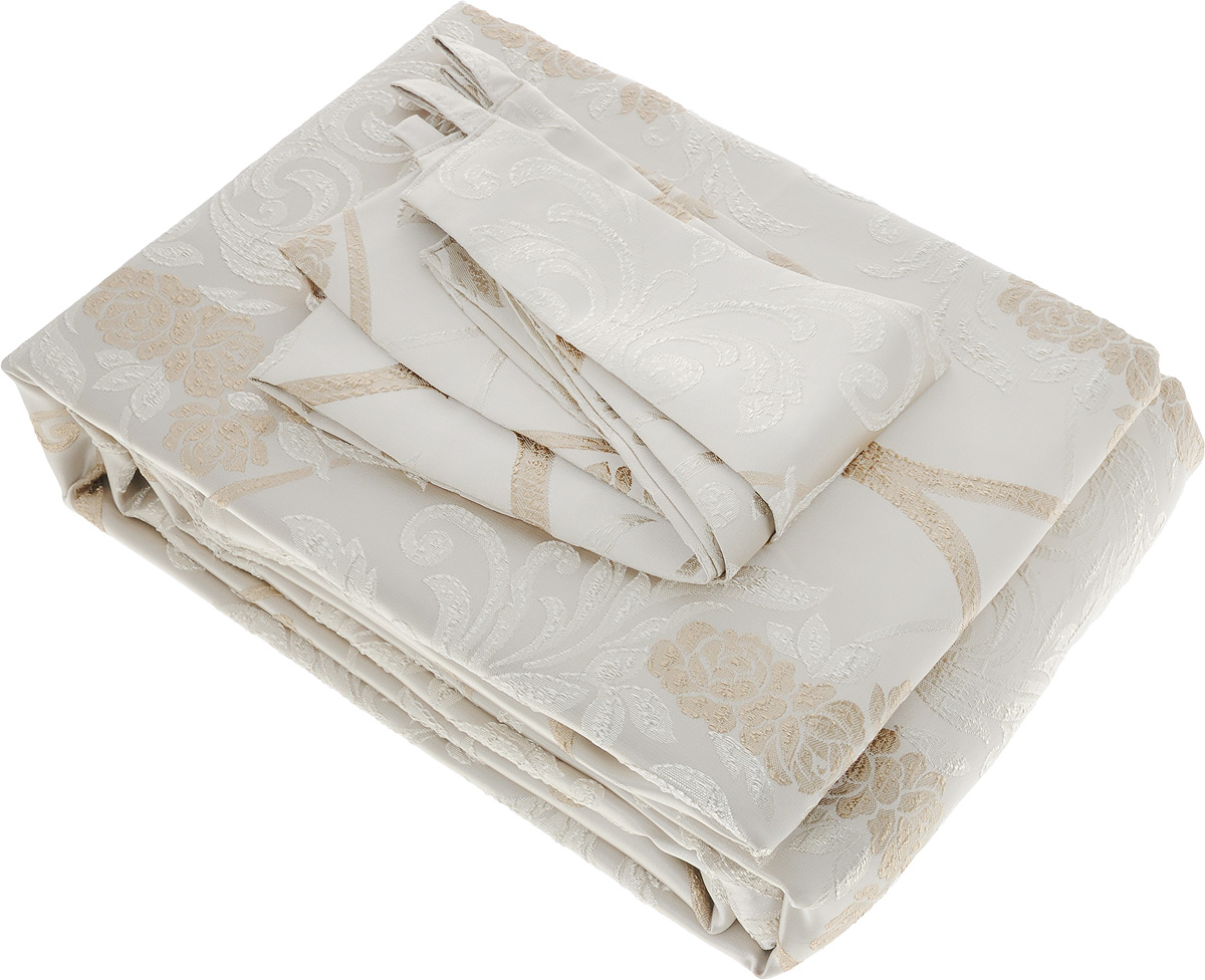 Комплект штор Sanpa Home Collection Джоли, на ленте, цвет: светло-бежевый, высота 260 смКШДЖОЛИ(111)св.бежевый, , 180*260см-2шт+подхваты Комплект штор Sanpa Home Collection Джоли, на ленте, цвет: светло-бежевый, высота 260 смКШДЖОЛИ(111)св.бежевый, , 180*260см-2шт+подхватыКомплект штор Sanpa Home Collection Джоли, выполненный из полиэстера, великолепно украсит любое окно. Комплект состоит из двух штор и двух подхватов. Оригинальный рисунок и приятная цветовая гамма привлекут к себе внимание и органично впишутся в интерьер помещения. Этот комплект будет долгое время радовать вас и вашу семью!В комплект входит: Штора: 2 шт. Размер (Ш х В): 180 х 260 см.Подхват: 2 шт.