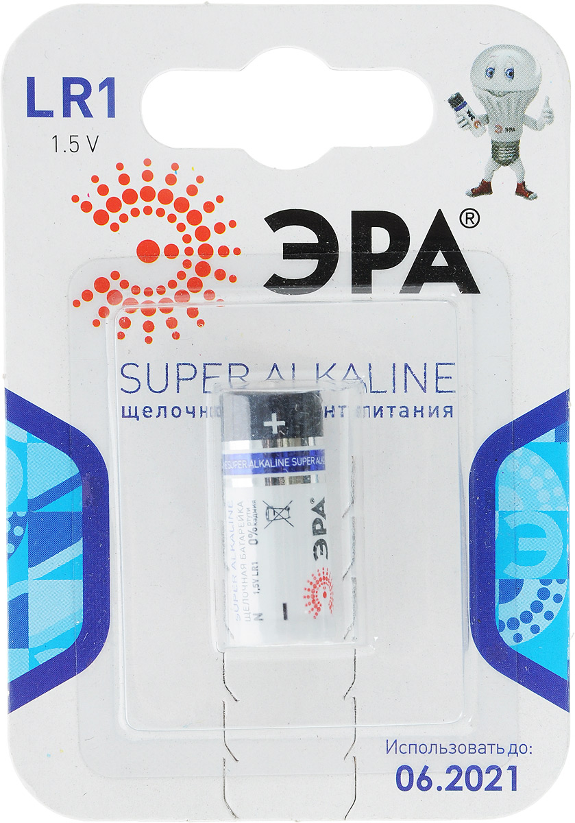 Батарейка алкалиновая ЭРА Energy, тип LR1 (1BL), 1,5В5055398641408 Батарейка алкалиновая ЭРА Energy, тип LR1 (1BL), 1,5В5055398641408Щелочные (алкалиновые) батарейки ЭРА Energy оптимально подходят для повседневного питания множества современных бытовых приборов: автосигнализаций, электронных игрушек, фонарей, беспроводной компьютерной периферии и многого другого. Не содержат кадмия и ртути. Батарейки созданы для устройств со средним и высоким потреблением энергии. Работают в 10 раз дольше, чем обычные солевые элементы питания. Размер батарейки: 1,6 см х 2,8 см.