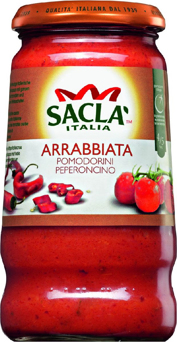 Sacla Arrabbiata Pomodorini Peperoncino с цельными томатами Черри и перцем Чили соус Арраббиата, 420 г215213 Sacla Arrabbiata Pomodorini Peperoncino с цельными томатами Черри и перцем Чили соус Арраббиата, 420 г215213Соус с цельными томатами черри и перцем чили.