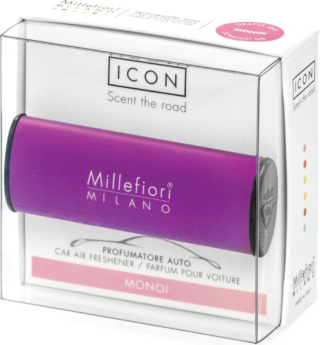 Ароматизатор в авто Millefiori Milano Icon Classic Гардения / Monoi16CARVI Ароматизатор в авто Millefiori Milano Icon Classic Гардения / Monoi16CARVIАроматизатор в авто Millefiori Milano Icon Classic наполнит ваш автомобиль неповторимым ароматом. Ароматизатор произведен из натуральных компонентов и является образцом качественного и безопасного продукта. Ароматизатор крепится с помощью функционального клипа, который можно легко установить на вентиляционные отверстия автомобиля, как вертикально, так и горизонтально. Авто ароматизатор прослужит вам около 4-х недель. Описание ароматической композиции: цветочные ноты японской монои придают сверкание оранжевым цветам.Товар сертифицирован.