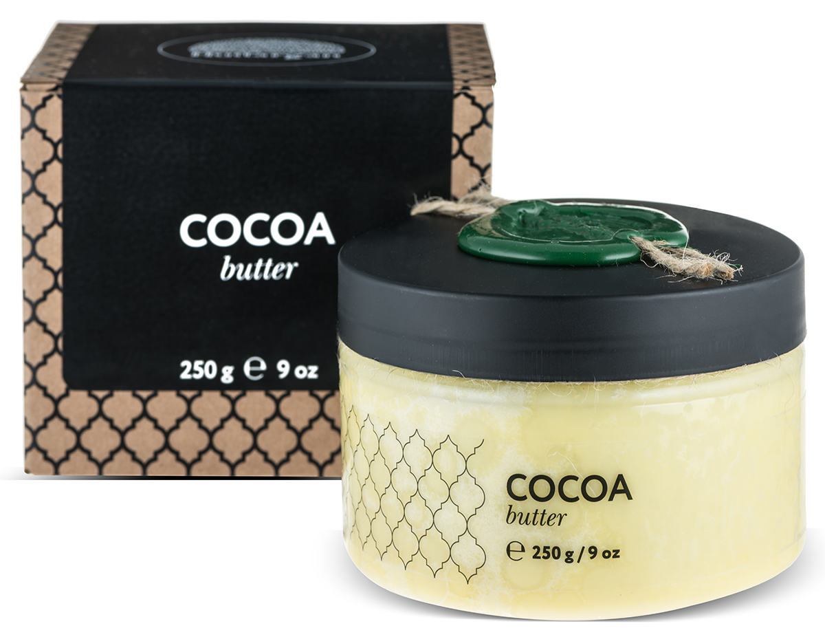 Huilargan Какао масло, баттер, 250 г2000000002552 Huilargan Какао масло, баттер, 250 г2000000002552Увлажняет кожу, выводит токсины, усиливает выработку коллагена, уменьшая морщины. Обладает высоким смягчающим действием, а также является лубрикантом, усиливая скользящий эффект масел при нанесении на кожу. Усиливает выработку меланина, подходит для усиления оттенка загара. Применяется и для лечения аллергических дерматитов
