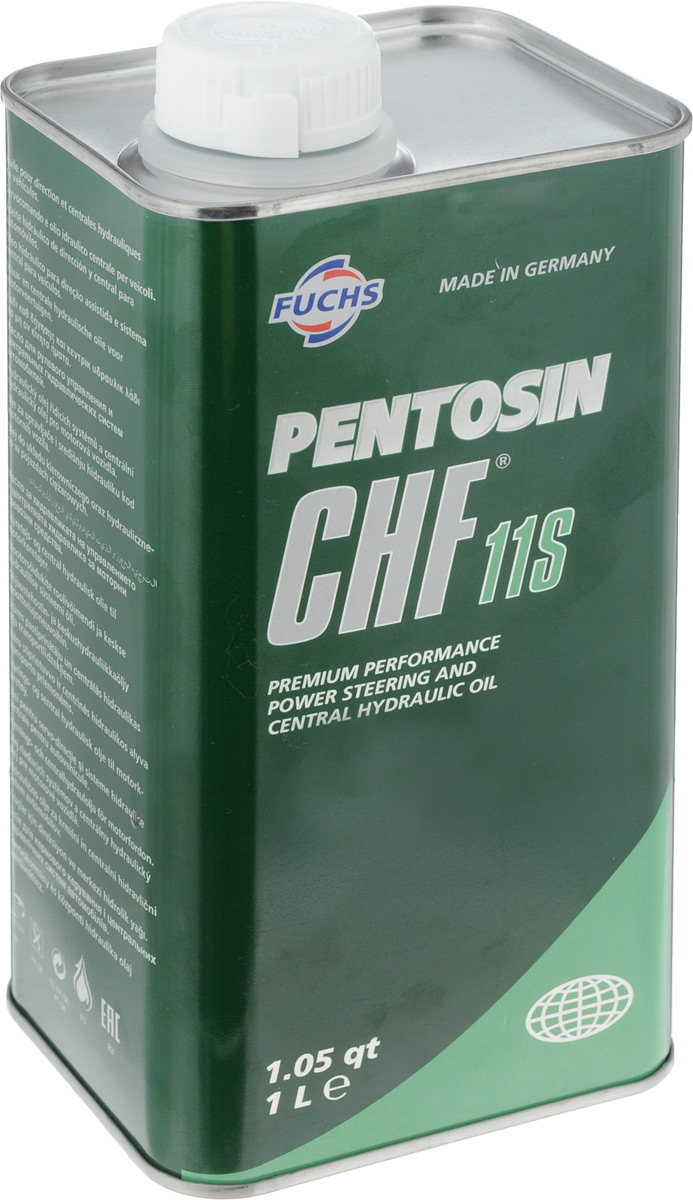 Жидкость для гидроусилителя руля Pentosin CHF 11S, 1 л83290429576 Жидкость для гидроусилителя руля Pentosin CHF 11S, 1 л83290429576Жидкость для гидроусилителя руля Pentosin CHF 11S - синтетическая высокопроизводительная многоцелевая гидравлическая жидкость для различных агрегатов современных автомобилей. Жидкость можно применять даже в экстремальных условиях эксплуатации, так как она обеспечивает полную работоспособность при температурах от -40°C до 130°C. Товар сертифицирован.