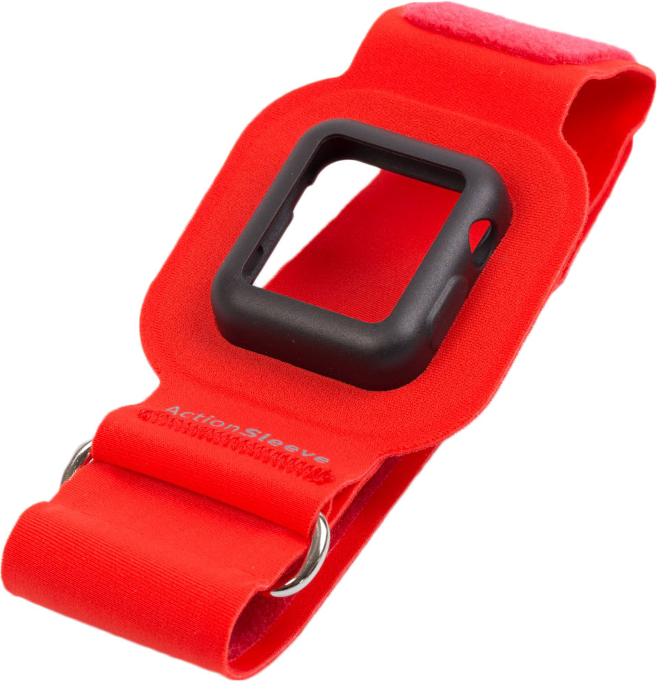 Twelve South Action Sleeve Armband чехол для Apple Watch 42mm, Red (Размер L)12-1705 Twelve South Action Sleeve Armband чехол для Apple Watch 42mm, Red (Размер L)12-1705Twelve South Action Sleeve Armband - это спортивный чехол для Apple Watch 42mm. Он представляет собой эластичный ремешок, который крепится на предплечье и станет идеальным решением для тех спортсменов, которым неудобно носить часы на запястье во время тренировок.Ремешок выполнен из эластичного прочного материала. Он не будет натирать вам предплечье, при этом не спадет даже во время очень интенсивной тренировки. Крепится ремешок на липучку. Установка часов в чехол достаточно проста: необходимо снять ремешок и вставить часы в специальный силиконовый защитный бампер на чехле. Бампер не перекрывает органы управления на часах и одновременно служит надежной защитой для них. Для тех, кто следит за своим здоровьем, данный чехол также станет отличным решением. Так как задняя стенка часов плотно прилегает к предплечью, то датчик сердечного ритма сможет точней измерять ваше сердцебиение.