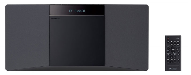 Pioneer X-SMC02-B, Black микросистемаX-SMC02-B Pioneer X-SMC02-B, Black микросистемаX-SMC02-BЕсли вы любите постоянно слушать музыку, но у вас в помещении недостаточно места, вот вам идеальное решение. Будучи помещенным в простой компактный корпус, который можно разместить на полке либо установить на стену, X-SMC02 позволяет прослушивать песни через аудиовход/USB/Bluetooth, проигрывать компакт-диски либо наслаждаться программами FM-радио. Активируемая через аудиовход функция автоматического пробуждения обеспечивает беспрепятственное мгновенное воспроизведение со смартфонов или цифровых аудиоплееров. Наслаждайтесь заполняющим всю комнату стереофоническим звучанием, производимым направленными наружу акустическими системами.2*10Вт, CD/USB/FM/AUX/Bluetooth, Часы, таймер сна, крепление на стену