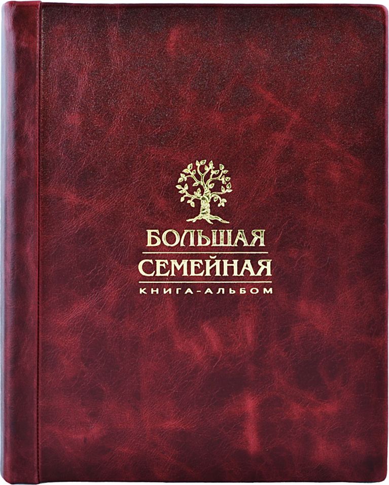 Большая семейная книга Гарамант Классика, цвет: бордовый. Авторская работа. 10301030 Большая семейная книга Гарамант Классика, цвет: бордовый. Авторская работа. 10301030Книга - лучший подарок! Предлагаем купить в качестве подарка оригинальные, особенные книги - Семейные подарочные книги-альбомы для записей и фотографий из серии Возрождение домашних традиций. Это лучший подарок для всей семьи или подарок для каждого члена семьи в отдельности, подарок для любых торжественных случаев. Книги-альбомы интересны тем, что они отражают различные темы и, кроме размещения фотографий, в них можно делать памятные записи, связанные с важными событиями в жизни человека или всей семьи, записывать интересные мысли, передавать свой опыт и знания. Таким образом подарочные книги и альбомы призваны вернуть и укрепить связь поколений, возродить уважение и интерес к личности человека, к его семье, лучше понять и узнать друг друга!Именно такой подарок будет всегда уместным и памятным в каждой семье! Каждая книга имеет внутри шесть- двеннадцать красочных разделителей, которые имеют свои названия и позволят раскрыть тему книги более подробно. Альбом дает возможность каждому написать о себе и своей жизни, проиллюстрировать свою историю фотографиями и передать это духовное наследие своим детям для памяти будущих поколений.Назначение подарочных семейных книг-альбомов - сохранить семейную память, память поколений. Для этого служат Ваши фотографии и Ваши записанные рассказы, фотографии и записанные истории дорогих Вам людей.Чтобы альбомами было удобно пользоваться, содержание книги на две части: отдельно предлагаются 50 листов для записей с нанесенными линейками и узорами (размер А4 - 210х297 мм) и 10 сдвоенных листов для 80 фотографий (в сложенном виде А4 - 210х297 мм, в развернутом виде - 395х297 мм). Листы для фотографий большие, украшены бронзовым узором в виде сеточки и имеют специальные разрезы для легкой и удобной вставки фотографий.