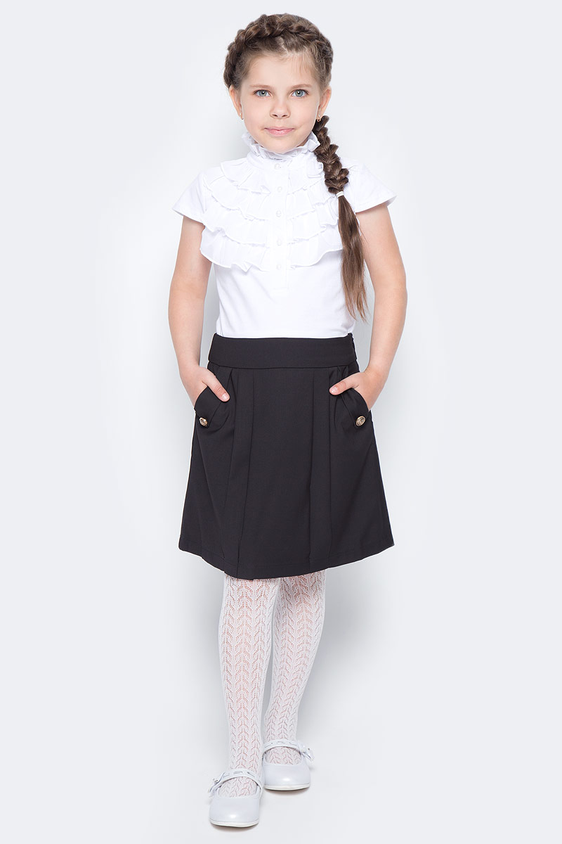 Юбка для девочки Vitacci, цвет: черный. 2173068-03. Размер 1462173068-03 Юбка для девочки Vitacci, цвет: черный. 2173068-03. Размер 1462173068-03Юбка для девочки идеально подойдет для школьных будней и праздников. Изготовленная из высококачественного материала, она необычайно мягкая и приятная на ощупь, не сковывает движения и позволяет коже дышать, не раздражает даже самую нежную и чувствительную кожу ребенка, обеспечивая ему наибольший комфорт.В сочетании с любым верхом эта юбка выглядит строго, красиво, и очень эффектно.