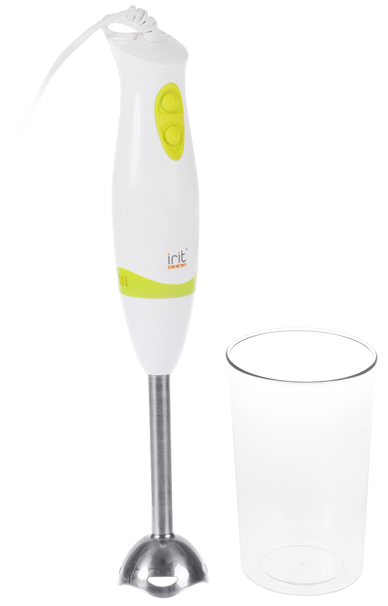 Irit IR-5506 блендерIR-5506 Irit IR-5506 блендерIR-5506Удобный погружной блендер Irit IR-5506 несомненно станет незаменимым помощником для любой хозяйки. С помощью него вы сможете измельчить или перемешать различные ингредиенты при приготовлении молочных или фруктовых коктейлей, овощных пюре и других блюд. Блендер оснащен двумя скоростями, которые позволяют контролировать степень измельчения продукта и добиться наилучшей консистенции. Корпус прибора выполнен из прочного пластика, а насадка имеет лезвие изготовленные из качественного металла.