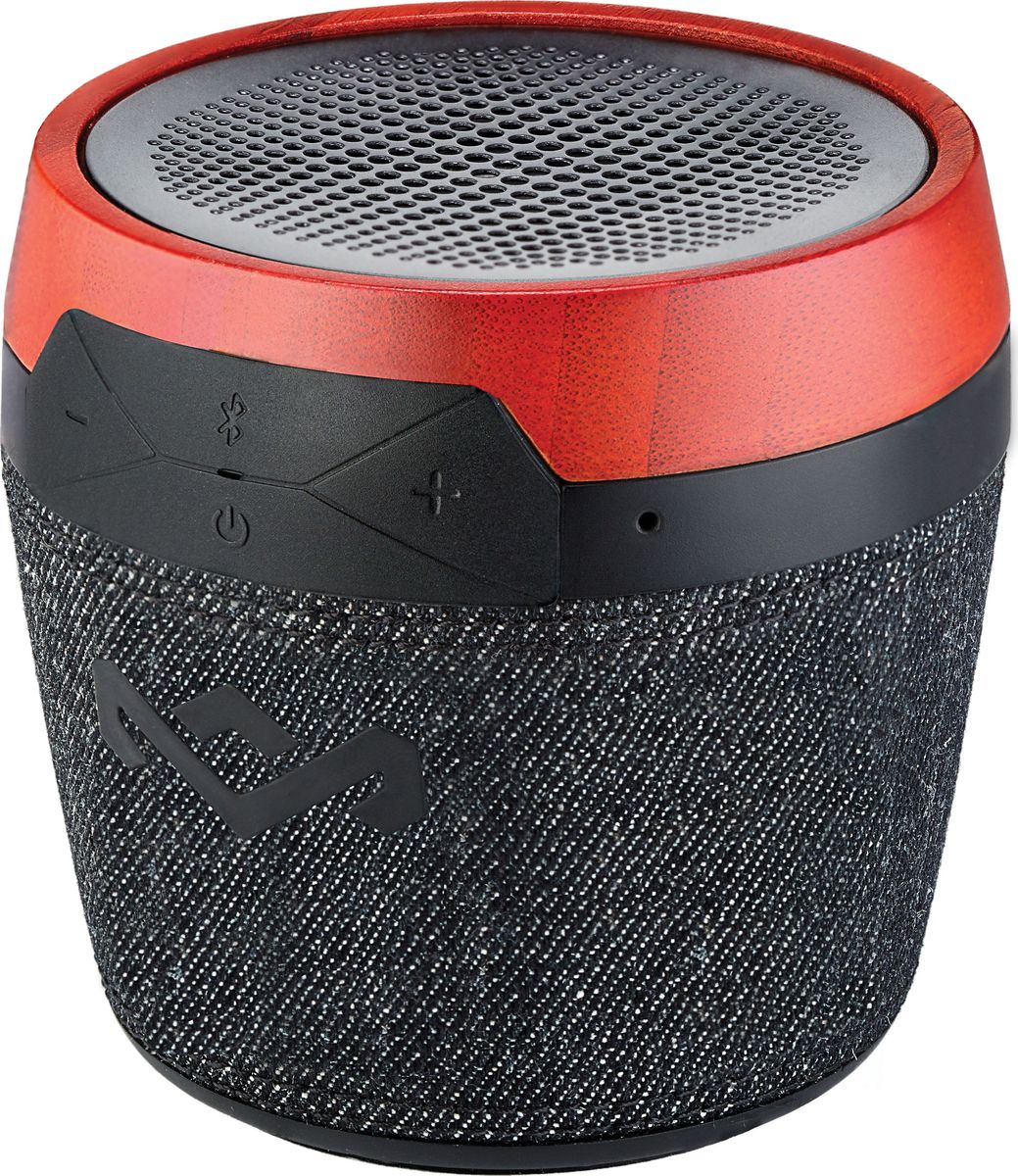 House of Marley Chant Mini, Black портативная акустическая системаEM-JA007-BK House of Marley Chant Mini, Black портативная акустическая системаEM-JA007-BKПродукция бренда Marley отличается особым шармом, благодаря дизайнерскому стилю и использованию натуральных материалов. Портативная Bluetooth акустика Chant Mini не исключение. Миниатюрная колонка напоминает своим дизайном африканский там-тамчик. Chant Mini сопрягается со всеми мобильными устройствами, поддерживающими Bluetooth. Также возможно и проводное подключение через стандартный аудио разъем. Динамик акустики будет радовать вас ярким, мощным и сочным звучанием. Аккумулятор обеспечивает до 6ч работы без подзарядки. К тому же, встроенный микрофон позволяет использовать колонку в качестве устройства громкой связи. Помимо всего прочего, колонку возможно прикрепить к одежде или рюкзаку с помощью карабина, который входит в комплектацию. И даже, если пойдет небольшой дождь, колонка выдержит и это испытание, так как обладает степенью защиты IPX4.Функциональные особенности: Защита от водяных брызг (IPX4). Встроенный микрофон. Выход на наушники. Материал корпуса: Бамбук, ткань Rewind, пластик, перфорированный аллюминий.