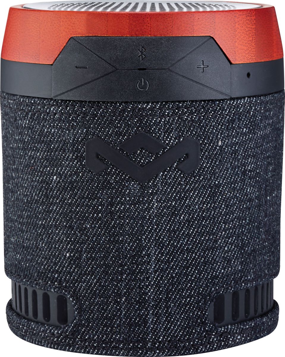 House of Marley Chant, Black портативная акустическая системаEM-JA008-BK House of Marley Chant, Black портативная акустическая системаEM-JA008-BKПродукция бренда Marley отличается особым шармом, благодаря дизайнерскому стилю и использованию натуральных материалов. Портативная Bluetooth акустика Chant Mini не исключение. Миниатюрная колонка напоминает своим дизайном африканский иснтрумент там-там. Chant Mini сопрягается со всеми мобильными устройствами, поддерживающими Bluetooth. Также возможно и проводное подключение через стандартный аудио разъем. Динамик акустики будет радовать вас ярким, мощным и сочным звучанием. Аккумулятор обеспечивает до 8ч работы без подзарядки. К тому же, встроенный микрофон позволяет использовать колонку в качестве устройства громкой связи. Помимо всего прочего, колонку возможно прикрепить к одежде или рюкзаку с помощью карабина, который входит в комплектацию. И даже, если пойдет небольшой дождь, колонка выдержит и это испытание, так как обладает степенью защиты IPX4.Функциональные особенности: Защита от водяных брызг (IPX4). Встроенный микрофон. Выход на наушники. Материал корпуса: Бамбук, ткань Rewind, пластик, перфорированный аллюминий. Комплектация: Портативная колонка, карабин, кабель USB, инструкция. Размеры, мм: 90 x 85 x 90. Размер упаковки (ДхШхВ), см: 11 x 11 x 15. Вес, г: 340. Вес в упаковке, г: 350.