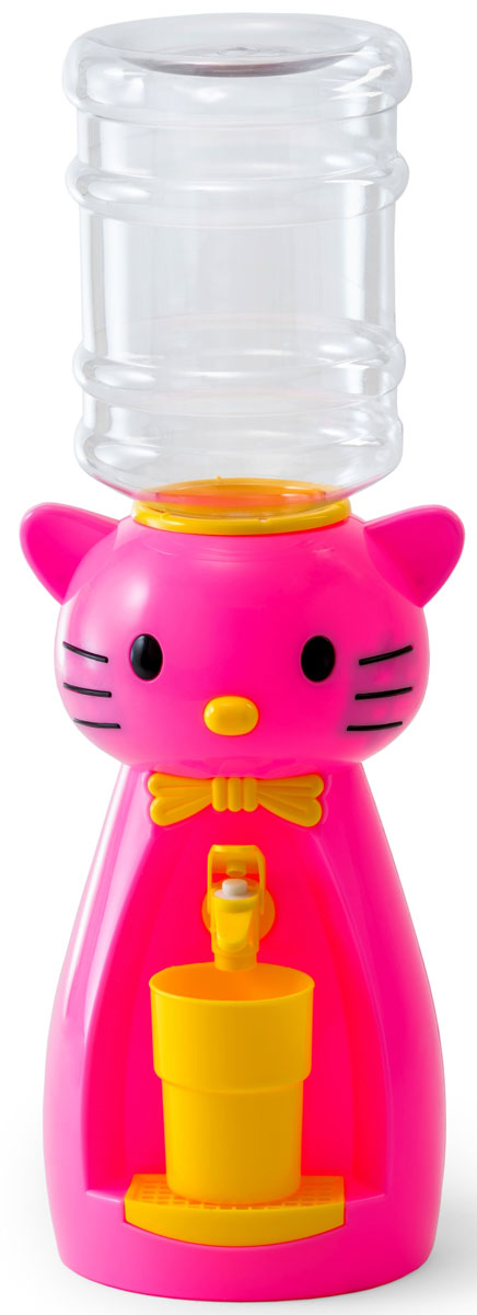 Vatten Kids Kitty, Pink кулер (со стаканчиком)4918_розовый Vatten Kids Kitty, Pink кулер (со стаканчиком)4918_розовыйДетский кулер Vatten Kids Kitty для любимых напитков вашего ребёнка!Папы и мамы тоже могут присоединиться!Для применения в детской, на кухне, в офисе и на пикнике.Чисто и гигиенично. Легко налить 8 стаканов воды или любимых напитков. Ваш самостоятельный ребёнок не обожжётся, не зальёт соседей водой и не будет ходить за вами с чашкой. Никаких проводов и электричества.Объем бутылки: 2,5 л.Уважаемые клиенты! Обращаем ваше внимание на цветовой ассортимент стаканчиков. Поставка осуществляется в зависимости от наличия на складе.