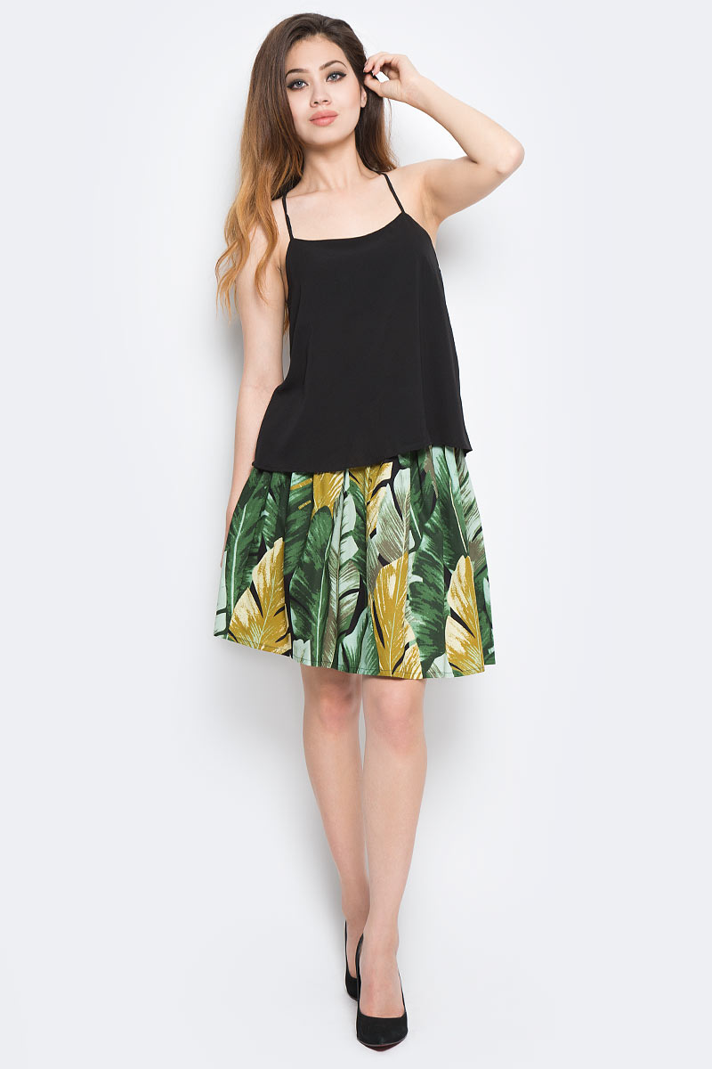 Топ женский Only, цвет: черный. 15137633_Black. Размер 40 (46)15137633_Black Топ женский Only, цвет: черный. 15137633_Black. Размер 40 (46)15137633_BlackТоп Only выполнен из полиэстера с добавлением эластана. Модель имеет бретельки, глубокое декольте и свободный крой.