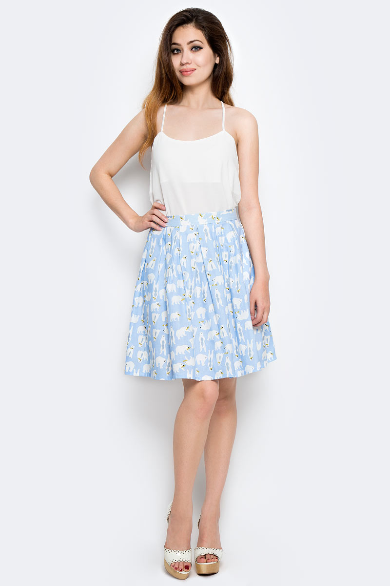 Юбка Kawaii Factory Белые медведи, цвет: голубой. KW175-000009. Размер M (46)KW175-000009 Юбка Kawaii Factory Белые медведи, цвет: голубой. KW175-000009. Размер M (46)KW175-000009Юбка выполнена из натурального хлопка. Модель со стандартной посадкой на талии А-силуэта.