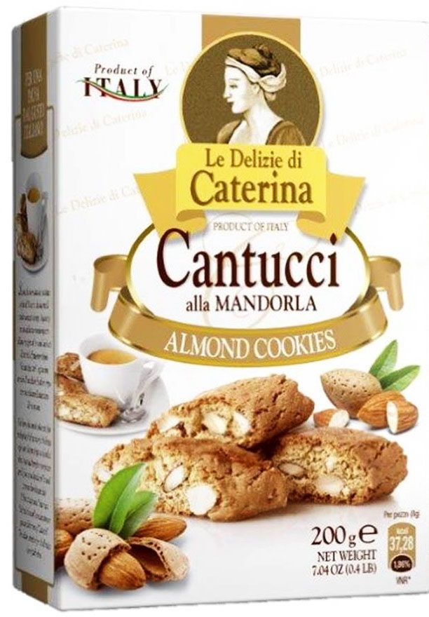 Le Delizie di Caterina Кантуччи печенье с миндалем, 200 гМС-00001438 Le Delizie di Caterina Кантуччи печенье с миндалем, 200 гМС-00001438Хрустящее печенье Le Delizie di Caterina Кантуччи с миндалем идеально сочетается с кофе и чаем. Итальянская семейная компания Pescaradolc Srl основана в 1998 году братьями Фальконе: Жан Франко, Андреа, Родольфо. Компания расположена в самом сердце Италии, в местечке Москуфо, недалеко от Абруццо. Производственная мощность составляет 2000 м2. В начале работы компания специализировалась на производстве шоколадных тортов. В 1999 году компания Pescaradolc Srl начала выпускать хрустящее миндальное печенье кантуччи и кантуччини, а через несколько месяцев – итальянское печенье. В 2000 году компания Pescaradolc Srl выпустила органическую линейку свежей выпечки ТМ LE FRAGRANZE. Сегодня компания Pescaradolc Srl специализируется на производстве кантуччи, кантуччини, традиционного итальянского печенья, шоколадных тортов и органических кондитерских изделий.