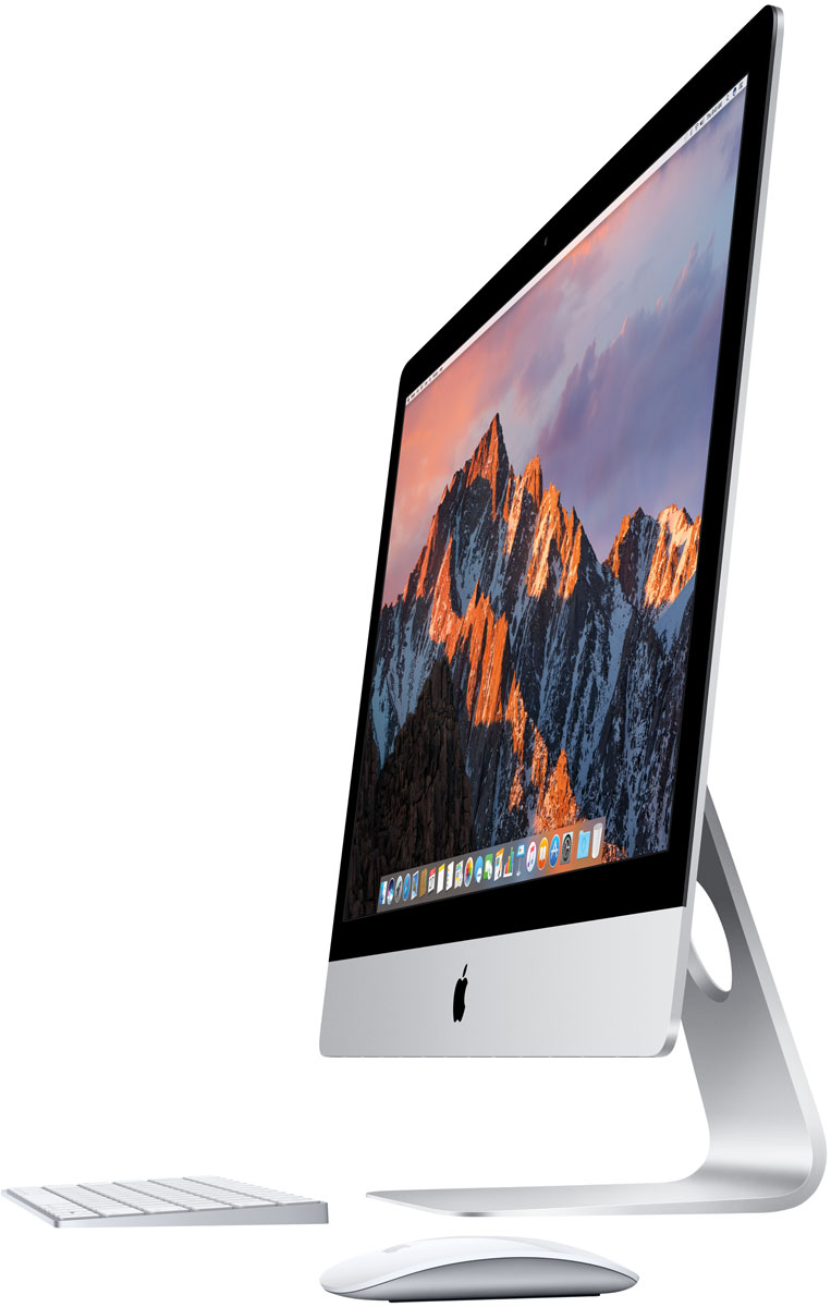 Apple iMac 27 Retina 5K (MNE92RU/A) моноблокMNE92RU/A Apple iMac 27 Retina 5K (MNE92RU/A) моноблокMNE92RU/AApple iMac 27 Retina 5K объединяет всё лучшее из мира Mac: мощные технологии, отличную производительность, самую передовую в мире компьютерную операционную систему и великолепные встроенные приложения. А невероятное разрешение 5120 х 2880 пикселей позволит вам увидеть на экране всё, чего вы не видели раньше.Компьютеры iMac стали ещё быстрее и мощнее. Они оснащены процессорами Intel Core i5 и i7 седьмого поколения и новейшими высокопроизводительными графическими процессорами. Системы хранения тоже вышли на новый уровень: высокоскоростной и ёмкий накопитель Fusion Drive теперь по умолчанию устанавливается на модели 21,5 дюйма и 27 дюймов с дисплеем Retina. Вы можете делать на iMac всё, что вам нравится, - на максимальной скорости.Все модели iMac оснащены совершенно новыми процессорами Intel Core 7-го поколения. Скорость iMac поражает: модель 27 дюймов работает с частотой до 4,2 ГГц, модель 21,5 дюйма - до 3,6 ГГц. А когда вы используете такие ресурсоёмкие приложения, как Logic Pro и Final Cut Pro, технология Turbo Boost ускоряет процессор ещё больше. Это происходит незаметно, но разница ощутима.В хранении данных в первую очередь важен объём дискового пространства. Но не будем забывать и о скорости. Накопитель Fusion Drive сочетает в себе оба этих преимущества. Приложения и файлы, которыми вы пользуетесь чаще всего, автоматически сохраняются на быстром флеш-накопителе, а всё остальное перемещается на жёсткий диск большой ёмкости. С накопителем Fusion Drive любые действия - от загрузки компьютера до запуска приложений и импорта фотографий - будут выполняться быстрее и эффективнее.Вы только посмотрите на дисплей Retina нового iMac. Более миллиарда цветов и яркость 500 кд/м2 - изображение буквально оживает и предстаёт в новом цвете. Плотность пикселей настолько высока, что вы не сможете их различить. А чёткий контрастный текст в документах и письмах радует глаз. Ну что сказать, просто это лучший дисплей Retina для Mac.У дисплея Retina расширенный цветовой охват (P3): вместо стандартных белых светодиодов для его подсветки используются передовые красно-зелёные светодиоды с люминофорным покрытием. Теперь все три цвета - красный, зелёный и белый - представлены в равном соотношении и точнее передают ещё более реалистичные оттенки.Все модели iMac по умолчанию оснащаются двумя портами Thunderbolt 3 (USB-C). Скорость обмена данными с внешними дисками и камерами через каждый порт достигает 40 Гбит/с, пропускная способность при передаче видео и подключении монитора стала вдвое выше. Четыре порта USB 3 позволят подключать периферийные устройства, например принтер, iPhone, флеш-накопители и многое другое. А с поддержкой сверхскоростной трёхпотоковой технологии Wi-Fi и Bluetooth 4.2 любимый контент всегда будет у вас под рукой.Новая клавиатура Magic Keyboard с цифровой панелью невероятно удобна для набора текста, редактирования таблиц и работы в приложениях профессионального уровня. А с мышью Magic Mouse 2 или трекпадом Magic Trackpad 2 вы сможете буквально творить чудеса.macOS - операционная система, которая стоит за всем, что вы делаете на Mac. В macOS Sierra вы сможете общаться с Siri на Mac, по-новому редактировать и просматривать фотографии, безопасно оплачивать покупки в интернете и свободно переключаться между устройствами, работая над одной и той же задачей.Точные характеристики зависят от модели.Моноблок сертифицирован EAC и имеет русифицированную клавиатуру и Руководство пользователя.