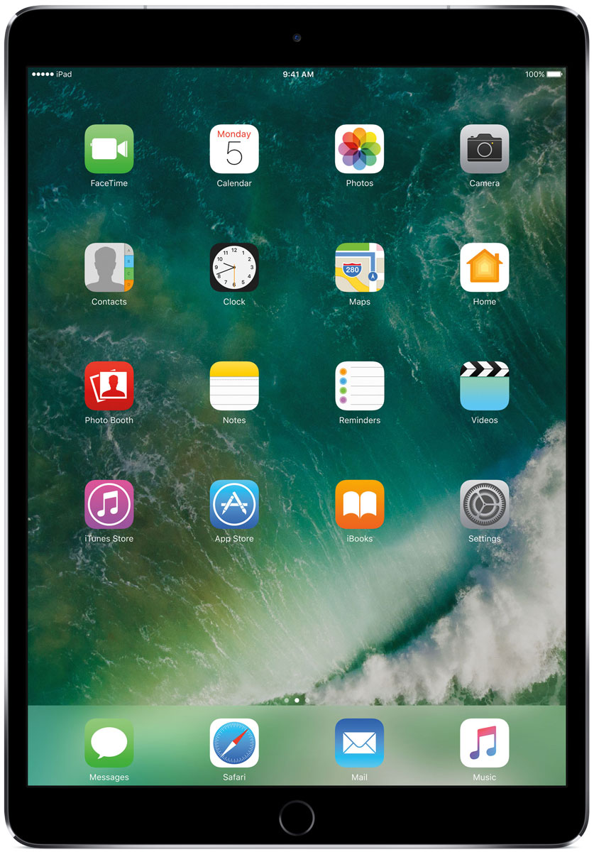 Apple iPad Pro 10.5 Wi-Fi + Cellular 512GB, Space GreyMPME2RU/A Apple iPad Pro 10.5 Wi-Fi + Cellular 512GB, Space GreyMPME2RU/AКакая бы задача перед вами ни стояла, iPad Pro готов за неё взяться. Он мощнее многих ноутбуков и при этом гораздо удобнее. Дисплей Retina получил впечатляющие возможности и стал потрясающе быстро отзываться на касания.А ещё на устройстве установлена iOS - самая передовая мобильная операционная система в мире. У iPad Pro есть всё, что вам нужно от современного компьютера. И даже больше.Multi-Touch на iPad всегда производил большое впечатление. А новый дисплей Retina поднимает планку ещё выше. Он не только ярче и отражает меньше бликов. Благодаря новой технологии ProMotion существенно выросла и скорость его отклика. Поэтому неважно, что вы делаете - пролистываете страницу в Safari или играете в ресурсоёмкую 3D-игру, - iPad Pro мгновенно отзывается на каждое касание.Дисплей Retina на новом iPad Pro работает на базе технологии ProMotion, которая поддерживает частоту обновления в 120 Гц. И это невероятно красиво. Фильмы и видео смотрятся просто потрясающе, графика в играх буквально летает - без артефактов и сбоев. А при касании дисплея пальцами или Apple Pencil устройство реагирует молниеносно.Процессор A10X Fusion с 64-битной архитектурой и шестью ядрами обеспечивает вас потрясающей мощью. Вы сможете на ходу обрабатывать видеоролики с разрешением 4K. Делать рендеринг сложных 3D-моделей. Открывать большие документы и добавлять свои зарисовки. Всё очень быстро и легко. При этом iPad Pro по-прежнему будет работать без подзарядки целый день.iOS раскрывает способности iPad, делая его ещё более удобным и полезным устройством. Новые функции системы помогают по-другому взглянуть на решение привычных задач. Многое можно настроить на свой вкус. Так что теперь у вас есть все возможности для покорения новых высот.Невероятная производительность, передовой дисплей, две камеры, сверхскоростная беспроводная связь и аккумулятор на целый день работы - всё это умещается в тонком и изящном корпусе iPad Pro. Поэтому вы можете брать его с собой повсюду и решать с ним любые задачи.На iPad Pro установлены такие же великолепные камеры, как на iPhone 7. Улучшенная оптическая стабилизация и диафрагма 1.8 позволяют снимать качественные фото и видео даже в условиях низкой освещённости. А благодаря расширенному цветовому диапазону ваши селфи выглядят как профессиональные фото.В датчике Touch ID используется новейший сенсор идентификации по отпечатку пальца, который позволяет мгновенно разблокировать iPad и защищает приложения с важными для вас данными. Он же используется при оплате покупок с помощью Apple Pay в приложениях и на cайтах.Начните письмо на iPhone и допишите его на iPad Pro. Скопируйте фото, видео или текст с iPhone и вставьте на iPad. Можно даже использовать функцию AirDrop для беспроводной передачи файлов между устройствами. Кстати, iPhone и iPad Pro совместимы не только друг с другом, но также с Mac и Apple Watch.Планшет сертифицирован EAC и имеет русифицированный интерфейс, меню и Руководство пользователя.