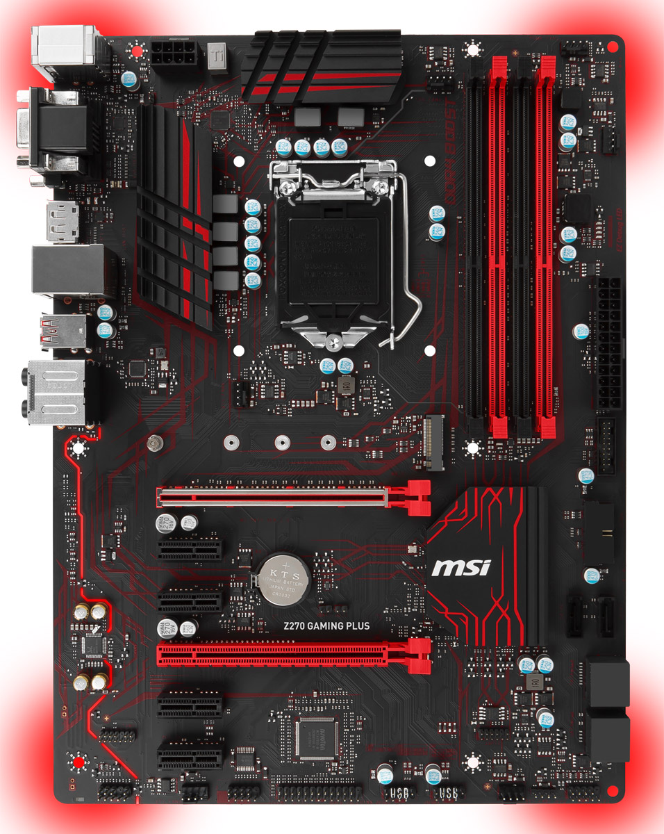 MSI Z270 Gaming Plus материнская платаZ270 GAMING PLUS MSI Z270 Gaming Plus материнская платаZ270 GAMING PLUSМатеринские платы MSI Z270 Gaming Plus открывают новую эру гейминга. Благодаря уникальному внешнему виду и эксклюзивным геймерским функциям, материнские платы Gaming предлагают лучшие игровые возможности.Охлаждение компьютера является существенно важным, когда речь идет о стабильности и высокой производительности. Для этого мы установили на плате достаточное количество разъемов для подключения управляемых вентиляторов. Теперь вы можете полностью контролировать охлаждение вашей системы.Высококачественные материалы и интеллектуальное управление вентиляторами способствуют лучшему охлаждению ключевых компонентов, что гарантирует стабильную работу системы и лучшую производительность во время продолжительных игровых сессий.Материнские платы MSI позволяют полностью контролировать температуру внутри системного блока, осуществляя управление вентиляторами, добиваясь, тем самым, минимального уровня шума. Разъемы для подключения вентиляторов также имеют удобное расположение на плате и позволяют подключать самые популярные кулеры.Разъемы вентиляторов на материнских платах MSI автоматически определяют режим работы вентилятора: DC или PWM, оптимизируя скорость вращения вентилятора и уровень шума. Гистерезис способствует плавной работе вентиляторов, позволяя системе оставаться тихой.Материнские платы позволяют подключать самые популярные системы жидкостного охлаждения на рынке. Специальный разъем для подключения водяного насоса поддерживает ток до 2А, обеспечивая полный контроль над помпой. Специально выделенная зона keep-out-zone, способствует простой и безопасной установке оборудования.Теперь геймеры и энтузиасты могут наслаждаться высокой производительностью SSD на обычном жестком диске при использовании памяти нового типа Intel Optane. Технология Intel Optane обеспечивает беспрецедентное сочетание высокой пропускной способности, низкой латентности, удобства использования и продолжительного срока службы. Все материнские платы MSI 200-й серии поддерживают память Intel Optane.Все разъемы M.2 и U.2 на плате поддерживают NVMe - самый высокопроизводительный стандарт для твердотельных дисков в мире. Проще говоря, материнские платы MSI предлагают лучшее из лучшего для организации производительной дисковой подсистемы. Мгновенно загружайте ваши любимые игры и будьте первым на поле боя вместе с MSI.Основываясь на многолетнем опыте разработки материнских плат с Hi-Fi звуком для геймеров, мы создали технологию Audio Boost. Audio Boost представляет собой высококачественный аудио модуль, что дает преимущество над оппонентами во время игры. Обнаруживайте врагов с закрытыми глазами благодаря Audio Boost.Audio Boost представляет собой звуковой процессор высокого разрешения со встроенным ЦАП и защитой от электромагнитных помех. Это гарантирует высокое качество как при прослушивании стерео, так и объемного звука.Благодаря контактам разъемов, покрытых золотом, возможные искажения сигнала при коммутации, сведены к минимуму. Использование золота в контактах предотвращает появление коррозии и окисления в течение длительного срока использования, что может повлиять на качество звука.Копирование ваших любимых игр и фильмов через USB быстро как никогда. MSI предлагает большое количество опций для подключения и ускорения ваших USB 3.1 устройств, обеспечивая молниеносные скорости передачи данных до 10 Гб/с!Использование только высококачественных компонентов наряду с самыми последними технологиями гарантирует лучший игровой и профессиональный опыт. Строгий контроль качества и тестирование в самых экстремальных условиях обеспечивает высокую надежность и производительность.
