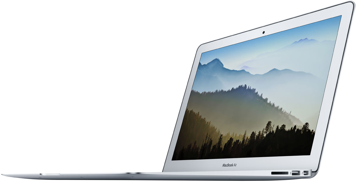 Apple MacBook Air 13 (MQD42RU/A)MQD42RU/A Apple MacBook Air 13 (MQD42RU/A)MQD42RU/AApple MacBook Air 13 - это сверхкомпактный ноутбук в прочном алюминиевом корпусе размером с глянцевый журнал. Двухъядерный процессор Intel Core пятого поколения, графика Intel HD 6000 и скоростной Flash-накопитель обеспечивают производительность, которой хватит для любых задач.Процессоры 5-го поколения Intel Core i5 и i7, основанные на уникальной архитектуре Broadwell ULT, обеспечивают MacBook Air мощностью, необходимой для решения ваших задач.Теперь Вы не только обладаете широкими возможностями, но и временем, чтобы ими пользоваться. Графический процессор Intel HD Graphics 6000 также обрабатывает графику быстрее. Это означает, что детализация и плавность работы ваших любимых игр и графических приложений заметно возрастут.13-дюймовый MacBook Air теперь работает без подзарядки до 12 часов. Вам не понадобится подзарядка в течение всего дня: от кофе утром и до возвращения домой вечером. А когда настанет время отдыха, вы можете смотреть фильмы в iTunes в течение 10 часов. Macbook Air работает в режиме ожидания до 30 дней - вы можете оставить его на несколько недель и вернуться к работе, словно вы никуда не уезжали.MacBook Air поддерживает сверхскоростную технологию Wi-Fi 802.11ac. При подключении к базовой станции 802.11ac, например к AirPort Extreme или AirPort Time Capsule, скорость беспроводной связи будет значительно выше, чем у предыдущего поколения MacBook Air. Кроме того, увеличилась зона действия сети Wi-Fi. Благодаря поддержке технологии Bluetooth можно подключать к MacBook Air устройства с поддержкой Bluetooth, например динамики и наушники. Теперь вам не нужны провода, чтобы всегда оставаться на связи.От угла до угла и от первого до последнего пикселя экран MacBook Air - настоящий инженерный подвиг и прорыв в области дизайна. Толщина экрана составляет всего 4,86 миллиметра, а разрешение не уступает экранам значительно большего размера. 13-дюймовый MacBook Air имеет разрешение 1440x900 пикселей. Светодиодная подсветка делает все цвета яркими и естественными от края до края экрана. Редактируете ли вы фотографии, создаёте презентацию или смотрите фильм - Вам понравится абсолютно всё, что Вы увидите.Благодаря HD-камере FaceTime с разрешением 720p ничто не мешает вам и вашим близким общаться друг с другом. Каждая улыбка выглядит ярко, даже если Вы на разных континентах. А благодаря широкоэкранному формату больше не нужно тесниться у экрана - в кадр поместятся все. Сдвоенные микрофоны MacBook Air идеально подойдут, если вы хотите, чтобы вас услышали. Например, при видеозвонках FaceTime микрофоны снижают уровень фоновых шумов за ноутбуком. А при использовании функции Диктовки они создают адаптивный поток звука, который с помощью специального алгоритма выделяет Ваш голос из фонового шума.Флэш-накопители в MacBook Air теперь работают до 45% быстрее, что означает более высокую скорость отклика при выполнении любых задач. Благодаря флэш-накопителям и процессорам Intel Core MacBook Air выходит из режима сна ещё быстрее, чем прежде.Через порт Thunderbolt 2, который обеспечивает молниеносную передачу данных, вы можете подключать к MacBook Air устройства и мониторы, например монитор Apple Thunderbolt. Но и это ещё не всё. MacBook Air оснащён двумя портами USB 3.0, поэтому вы можете подключать к нему устройства USB 3.0 и все свои устройства USB 2.0. Всего несколько подключений превратят Ваш MacBook Air из сверхпортативного ноутбука в полноценную рабочую станцию.Система OS X работает с процессором Mac, обеспечивая наивысшую производительность. Она поддерживает трекпад Multi-Touch на ноутбуках Mac, поэтому пользоваться им удобно и легко. Функция Power Nap использует аппаратные возможности Mac и обновляет всю систему в режиме сна. Кроме того, OS X обеспечивает долгую работу от аккумулятора: она работает с датчиками, встроенными в компьютер, затемняет экран при слабом внешнем освещении - и даже регулирует активность процессора между нажатиями клавиш.Жесты Multi-Touch в системе OS X помогают в работе с MacBook Air - они делают всё понятнее, проще и увлекательнее. Большой трекпад Multi-Touch идеально подходит для жестов, будь то смахивание тремя пальцами для активации Mission Control или сведение четырёх пальцев для просмотра приложений в Launchpad. Система реагирует на жесты плавно и реалистично. Когда вы прокручиваете страницу вверх и вниз или переходите от одного полноэкранного приложения к другому при помощи смахивания, всё выглядит так, будто вы действительно касаетесь объектов.Точные характеристики зависят от модели.Ноутбук сертифицирован EAC и имеет русифицированную клавиатуру и Руководство пользователя