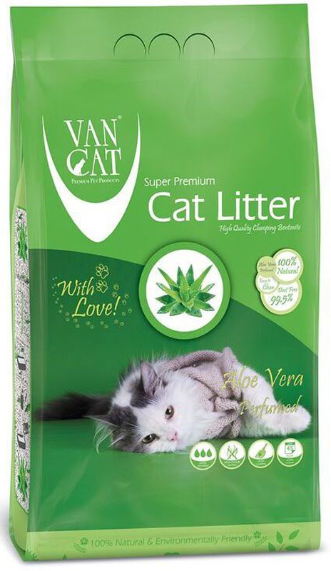 Наполнитель для кошачьих туалетов Van Cat, комкующийся, без пыли, с ароматом алое вера, 5 кг20659 Наполнитель для кошачьих туалетов Van Cat, комкующийся, без пыли, с ароматом алое вера, 5 кг20659Наполнитель для кошачьего туалета Van Cat эффективно удерживает запах, а специальный ароматизатор подарит вашему дому приятный аромат алоэ вера. Обладает высокой абсорбцией, отлично комкуется, не пылит, лапы остаются чистыми.Не прилипает к лапам и шерсти. Не содержит химических примесей. Безопасен для животных и окружающей среды. Сохраняет лоток сухим, прост в уборке. Размер гранул: 0,6-2,25 мм. Товар сертифицирован.