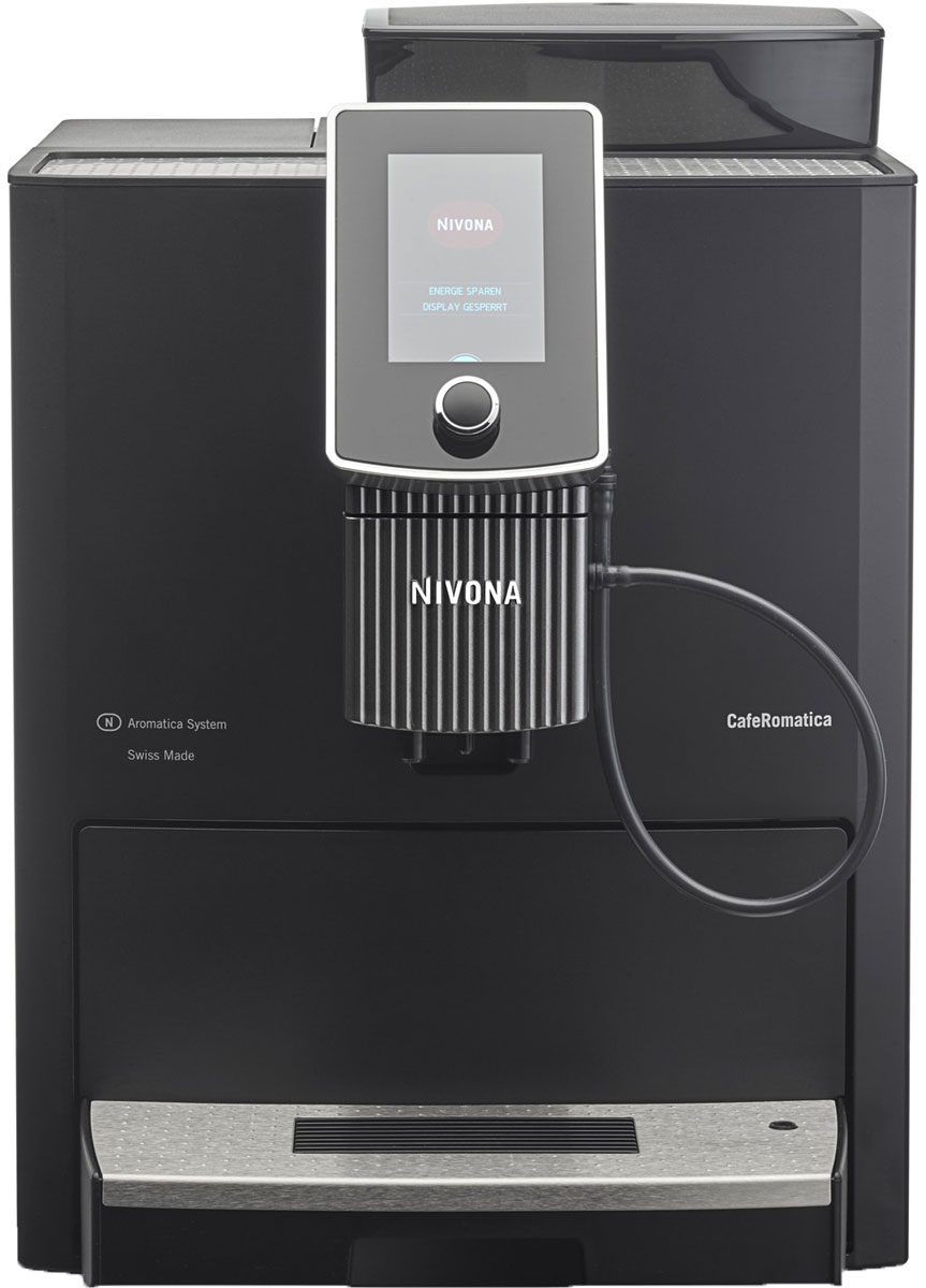 Nivona CafeRomatica NICR 1030 кофемашинаТВОС-00687 Nivona CafeRomatica NICR 1030 кофемашинаТВОС-00687Кофемашина Nivona CafeRomatica 1030 отлично подходит для небольших офисов и больших домов.Усовершенствуйте баланс между работой и жизнью: новая модель кофемашины CafeRomatica 1030 создана компанией Nivona для клиентов, питающих огромную страсть к кофе. Модель 1030 имеет крупные габариты, работает быстрее и укомплектована новейшими технологиями, например, инновационной системой сбалансированного аромата. Эта модель отлично отвечает потребностям и требованиям частного домашнего хозяйства, офисного сообщества или предприятия малого бизнеса. Фирма, ведомство или простой салон красоты и парикмахерская: с помощью модели 1030 вы можете сохранить до 18 персонализированных рецептов кофе для коллег, сотрудников и клиентов.Новая модель Nivona CafeRomatica 1030: восхитительный способ вдохновить покупателей, мотивировать сотрудников или повысить качество жизни дома.В зависимости от предпочтений вы можете сначала приготовить: 1. кофе, а затем молоко (пену), 2. молоко (пену) 3. затем кофе или оба напитка вместе.Система Одно касание: Одно касание Spumatore Duo для приготовления двух чашек капуччино одновременно с использованием сенсорного дисплея. Два термоблока позволяют сократить количество времени, требуемого для приготовления напитков, в силу одновременного нагрева пара для горячего молока и пены, а также воды для горячего кофе. Система сбалансированного аромата (Aroma Balance System) -кофемашина имеет три ароматических профиля для достижения максимального аромата и точно сбалансированной экстракции.Кофемашина поддерживает управление с помощью смартфона через Bluetooth и специальное приложение.