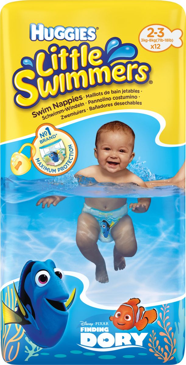 Huggies Трусики-подгузники для плавания Little Swimmers 2-3 (3-8 кг) 12 шт