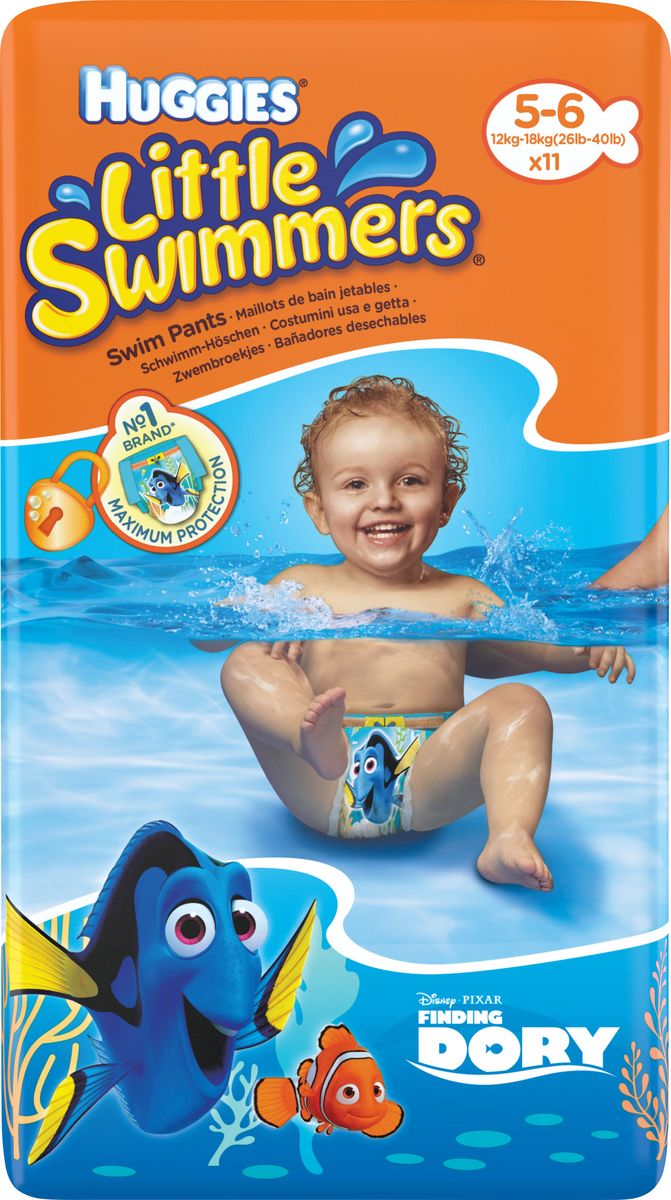 Huggies Трусики-подгузники для плавания Little Swimmers 5-6 (12-18 кг) 11 шт