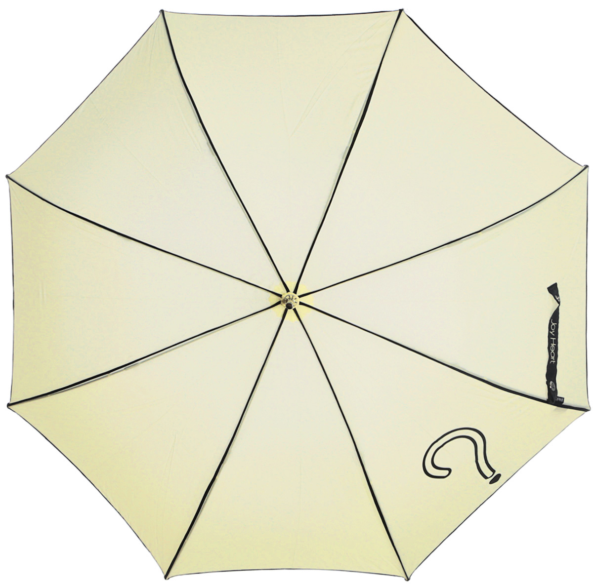 Зонт-трость женский Joy Heart, полуавтомат, цвет: бежевый, черный. JH/J9487-LA/Beige