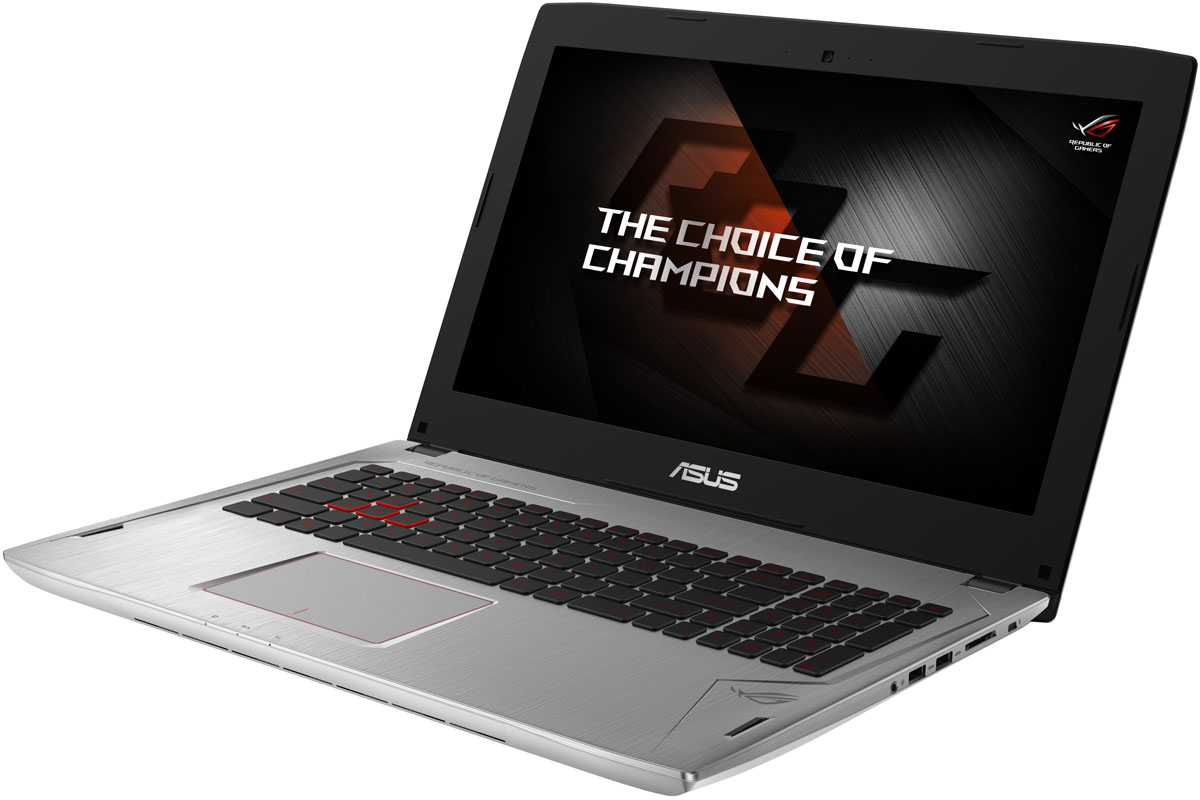 ASUS ROG GL502VS, Silver (GL502VS-GZ363T)GL502VS-GZ363T ASUS ROG GL502VS, Silver (GL502VS-GZ363T)GL502VS-GZ363TНоутбук Asus ROG GL502VS - это новейший процессор Intel и геймерская видеокарта NVIDIA GeForce GTX в компактном и легком корпусе. С этим мобильным компьютером вы сможете играть в любимые игры где угодно.В аппаратную конфигурацию ноутбука ROG GL502VS входит процессор Intel Core i7 шестого поколения и дискретная видеокарта NVIDIA GeForce GTX 1070 с поддержкой Microsoft DirectX 12.Мощные компоненты обеспечивают высокую скорость в современных играх и тяжелых приложениях, например при редактировании видео.Видеокарта NVIDIA GeForce GTX 1070 предлагает полную совместимость с современными системами виртуальной реальности и высокую производительность, необходимую для их надлежащей работы.Ноутбук ROG GL502VS - это тонкое (30,1 мм) и легкое (2,3 кг) устройство, учитывая тот факт, что он представляет собой полноценную геймерскую платформу. Он без труда поместится в сумку или рюкзак и позволит своему владельцу окунуться в современные компьютерные игры в любом месте и в любое время.ROG GL502VS оснащается 15-дюймовым дисплеем с широкими (178°) углами обзора, разрешение которого составляет 1920x1080 (Full-HD) пикселей.В ноутбуке ROG GL502VS реализована технология NVIDIA G-SYNC, синхронизирующая частоту обновления экрана с частотой вывода кадров графическим процессором. Благодаря G-SYNC устраняется неприятный эффект разрыва кадра и уменьшается задержка отображения, что обеспечивает как более высокое качество картинки, так и улучшенную реакцию игры на действия пользователя.В ноутбуке Asus ROG GL502VS применяется высокоэффективная система охлаждения с тепловыми трубками и двумя вентиляторами, независимо друг от друга обслуживающими центральный и графический процессоры. Продуманное охлаждение - залог стабильной работы мобильного компьютера даже во время самых жарких виртуальных сражений.Интерфейс USB 3.1, реализованный в данном ноутбуке в виде обратимого разъема Type-C, обеспечивает пропускную способность на уровне 10 Гбит/с: передача 2-гигабайтного видеофайла займет лишь пару секунд! В число интерфейсов также входит видеовыход mini-DisplayPort, который служит для подключения внешнего монитора или телевизора.ROG GL502VS оснащается оперативной памятью новейшего стандарта DDR4, которая обеспечивает повышенную скорость передачи данных и уменьшенное энергопотребление по сравнению с предыдущими стандартами.ROG GL502VS оснащается твердотельным накопителем, чья высокая скорость передачи данных позволит операционной системе, приложениям и игровым данным загружаться быстрее, а для хранения больших объемов можно воспользоваться традиционным жестким диском емкостью 1 терабайт.Клавиатура ноутбука Asus ROG GL502VS оснащается подсветкой красного цвета, которая позволит с комфортом играть даже ночью.Микрофонный массив, реализованный в данном ноутбуке, обеспечит великолепное качество звука при голосовом общении с партнерами по онлайн-игре, а функция фильтрации шумов будет полезной на громкой LAN-вечеринке.Динамики встроенной аудиосистемы размещены таким образом, чтобы обеспечить максимальное качество звука, возможное в столь компактном корпусе.Точные характеристики зависят от модификации.Ноутбук сертифицирован EAC и имеет русифицированную клавиатуру и Руководство пользователя