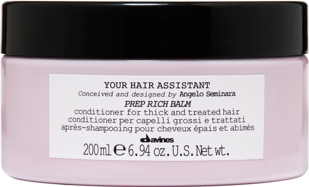 Davines Your Hair Assistant Prep Rich Balm Интенсивный кондиционер для подготовки волос к укладке для плотных волос, 200 мл
