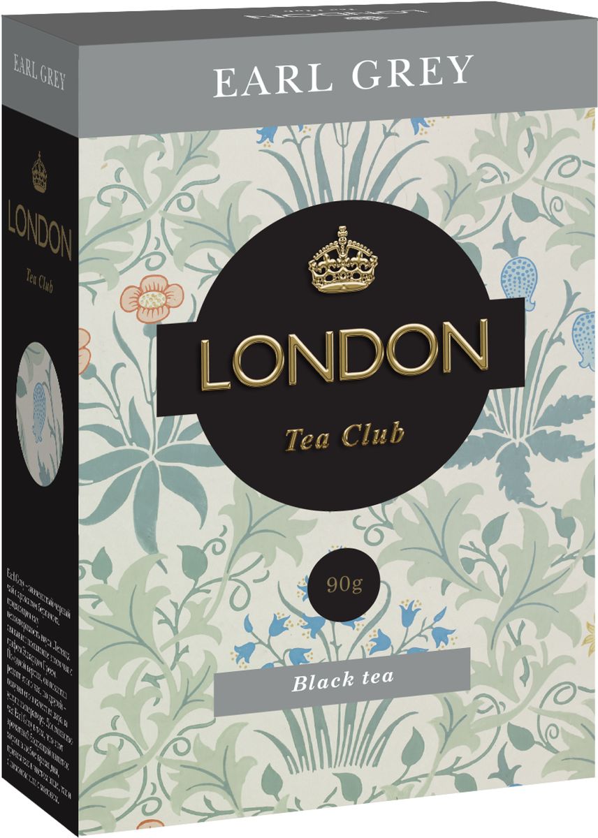 London Tea Club Earl Grey чай черный с бергамотом, 90 г4607051541382 London Tea Club Earl Grey чай черный с бергамотом, 90 г4607051541382Великолепный чай с волшебным ароматом бергамота, классический рецепт сэра Чарльза Грея. Бергамот придает напитку особый, изысканный вкус и нежный бархатный аромат с цитрусовой ноткой. Этот чай помогает избавиться от усталости и придает сил.