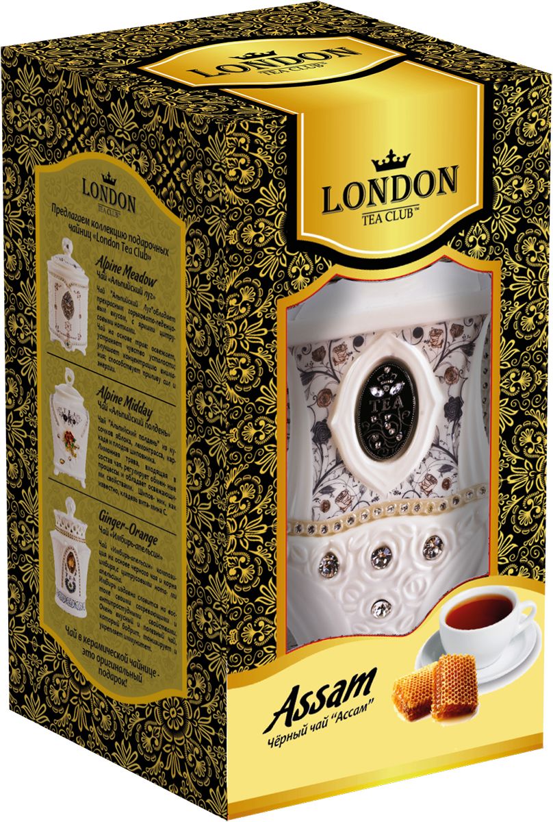 London Tea Club Ассам чай черный в чайнице, 100 г4607051541887 London Tea Club Ассам чай черный в чайнице, 100 г4607051541887Чай Ассам - сорт черного крупнолистового чая, выращиваемый на северо-востоке Индии. Обладает пряным, немного цветочным ароматом и необычными для черного чая медовыми нотками. Цвет этого чая напоминает закат над побережьем: медный переходит в янтарный, а затем чай становится багряным, как летнее солнце. уходящее за горизонт. Его терпкий аромат и долгое послевкусие невозможно спутать ни с каким другим сортом черного чая.