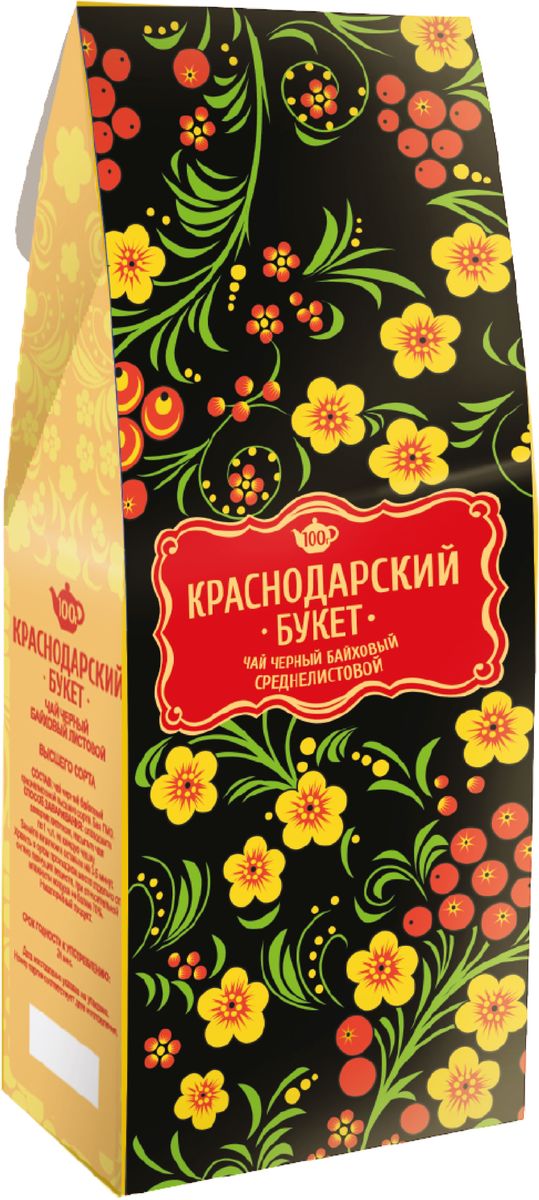 Краснодарский букет чай черный среднелистовой, 100 г4607051542181 Краснодарский букет чай черный среднелистовой, 100 г4607051542181Классический черный чай с характерным ароматом и крепким насыщенным вкусом.