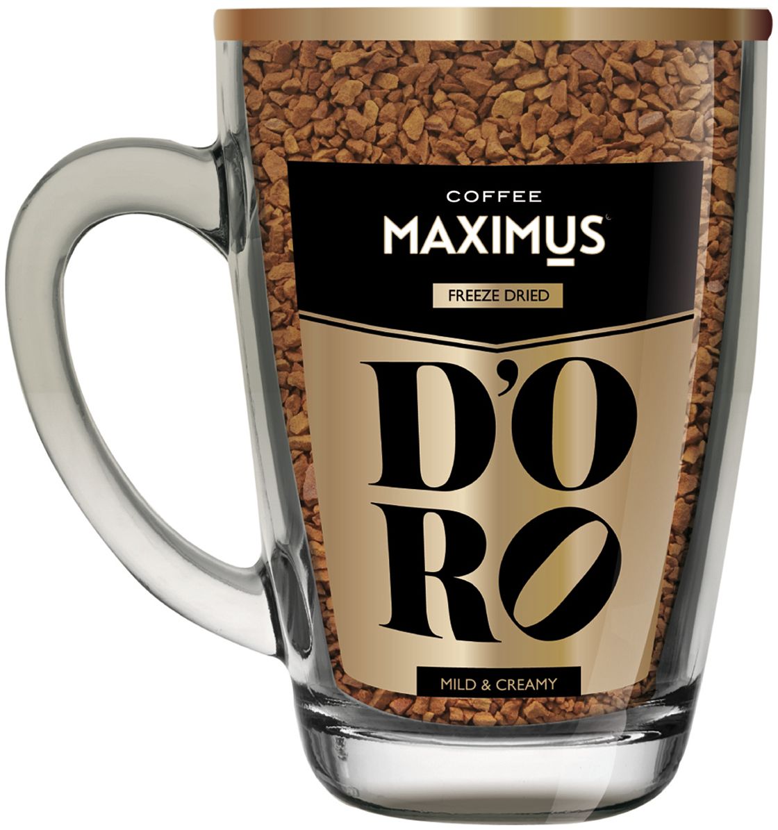 Maximus Doro кофе растворимый в стеклянной кружке, 70 г4607051543003 Maximus Doro кофе растворимый в стеклянной кружке, 70 г4607051543003Создан для любителей мягкого кофе с нежной пенкой.