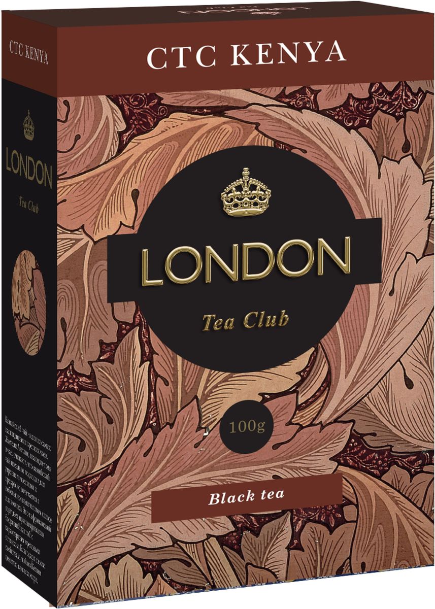 London Tea Club CTC Kenya чай черный гранулированный, 100 г4607051543270 London Tea Club CTC Kenya чай черный гранулированный, 100 г4607051543270Кенийский гранулированный чай - один из самых насыщенных и крепких чаев, при заваривании дает бодрящий настой с характерным ореховым оттенком. Подходит для утреннего чаепития и прекрасно сочетается с небольшим количеством сливок и молока.