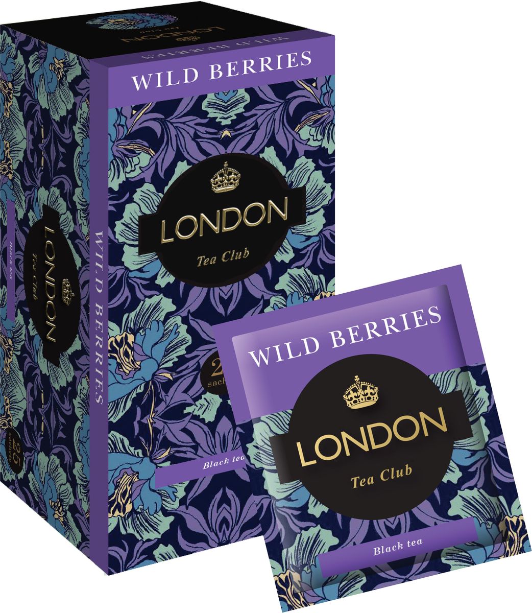 London Tea Club Лесные ягоды чай черный в пакетиках, 25 шт4607051543430 London Tea Club Лесные ягоды чай черный в пакетиках, 25 шт4607051543430Ароматная смесь черного чая и цельных лесных ягод, которые придают напитку особый ягодный вкус. Этот благоухающий чай создает приятное летнее настроение, прекрасно восстанавливает силы.