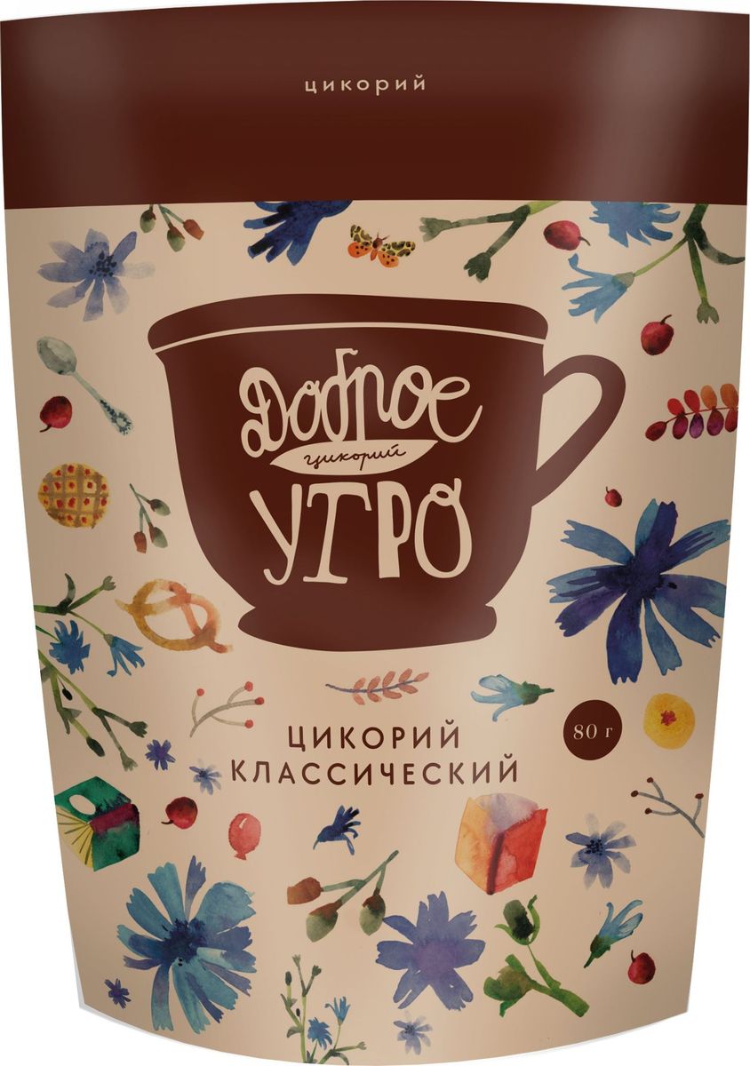 Доброе утро Классический цикорий растворимый, 100 г4607051543607 Доброе утро Классический цикорий растворимый, 100 г4607051543607Вкусный, ароматный, тонизирующий напиток из цикория - прекрасная альтернатива кофе. Поклонникам этого полезного напитка ТМ Доброе утро предлагает традиционный вариант Классический.
