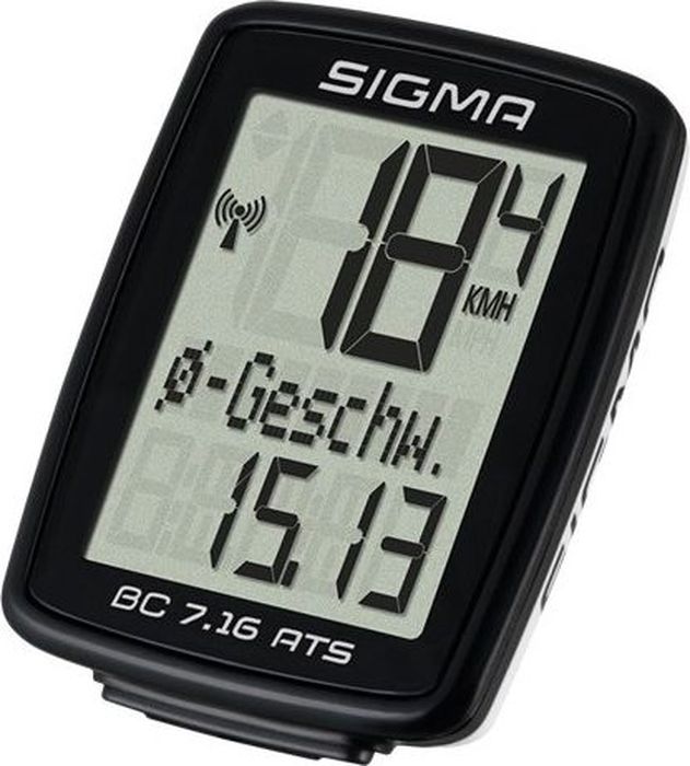Велокомпьютер Sigma Topline BC 7.16 ATS, 7 функцийSIG_07162 Велокомпьютер Sigma Topline BC 7.16 ATS, 7 функцийSIG_07162Велокомпьютер Sigma Topline BC 7.16 ATS - доступная модель начального уровня. Он показывает все необходимые данные для ежедневных поездок. Большой дисплей облачен в спортивный корпус. Велокомпьютер SIGMA BC 7.16 - незаменимый спутник путешествия. Функции:Текущая скорость;Средняя скорость;Время вождения;Время (12/24);Общее время в пути;Общее расстояние;Автоматический старт / стоп;Передача данных с помощью док-станции TOPLINE 2016 года;Режим сканирования;Интервал обслуживания регулируется с помощью УФСБ;Языки: 7.