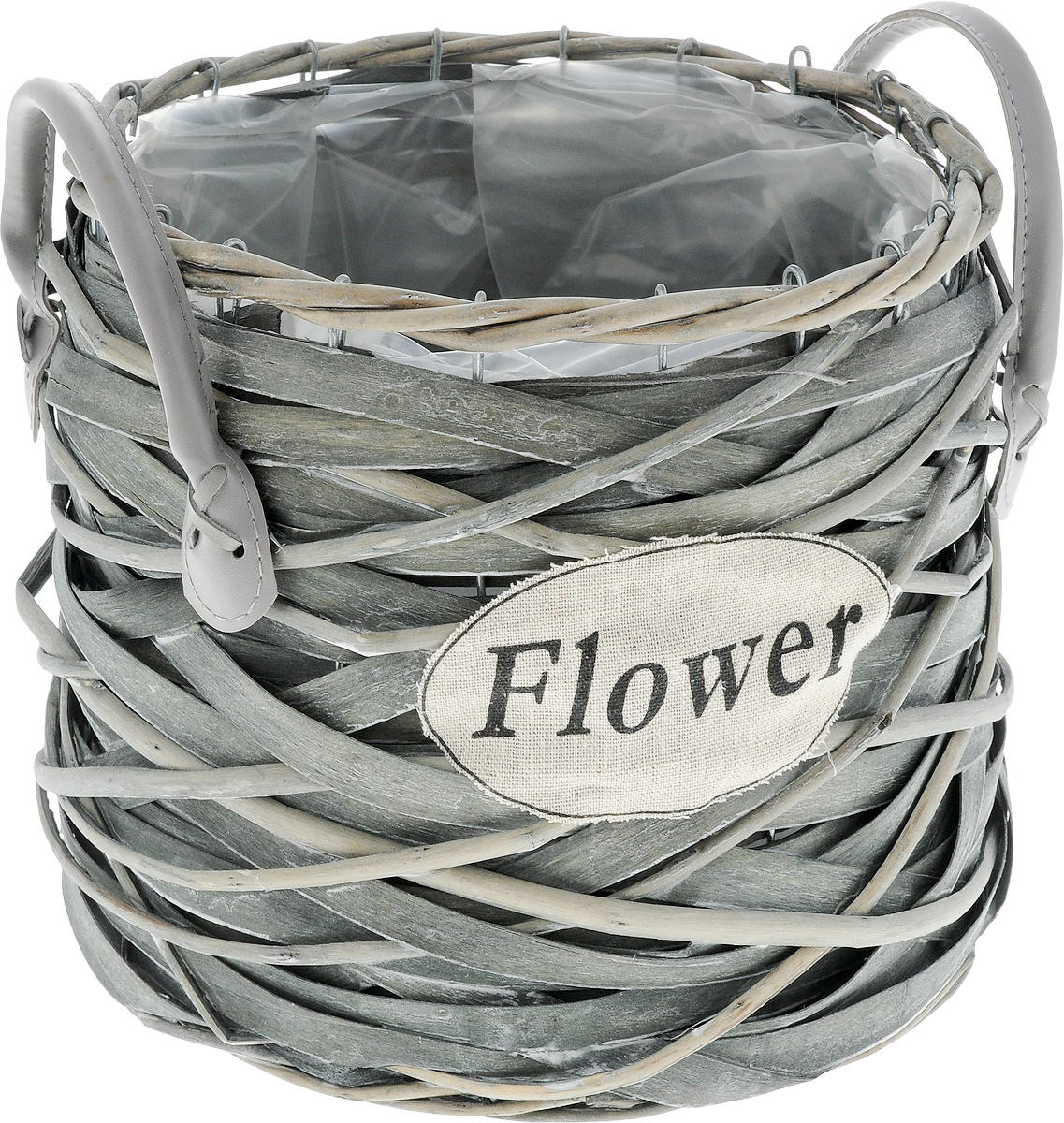 Кашпо Engard Flower, с ручками, 23 х 23 х 22 смZX929-M Кашпо Engard Flower, с ручками, 23 х 23 х 22 смZX929-MОригинальное плетеное кашпо с ручками Engard Flower из натурального дерева и ивовой лозы выглядит необычно и стильно. Внутренняя поверхность снабжена полиэтиленом. Металлический каркас и прочное плетение обеспечивают устойчивость. С внешней стороны кашпо дополнено текстильным элементом с надписью Flower. Ручки выполнены из искусственной кожи. Красивое и экологичное кашпо станет прекрасным украшением интерьера. Оригинальный дизайн в стиле прованс создаст уют в доме и оживит интерьер. Высота с учетом ручек: 24 см.Диаметр по верхнему краю: 23 см. Диаметр основания: 24 см.