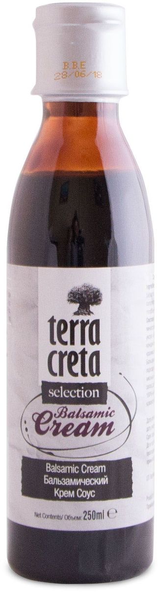 Terra Creta бальзамический крем, 250 млУТ000000740 Terra Creta бальзамический крем, 250 млУТ000000740Бальзамический крем-соус TERRA CRETA идеально подходит для заправки супов, салатов, мясных и рыбных блюд. Приятный вкус и запах добавят изюминку вашему блюду.